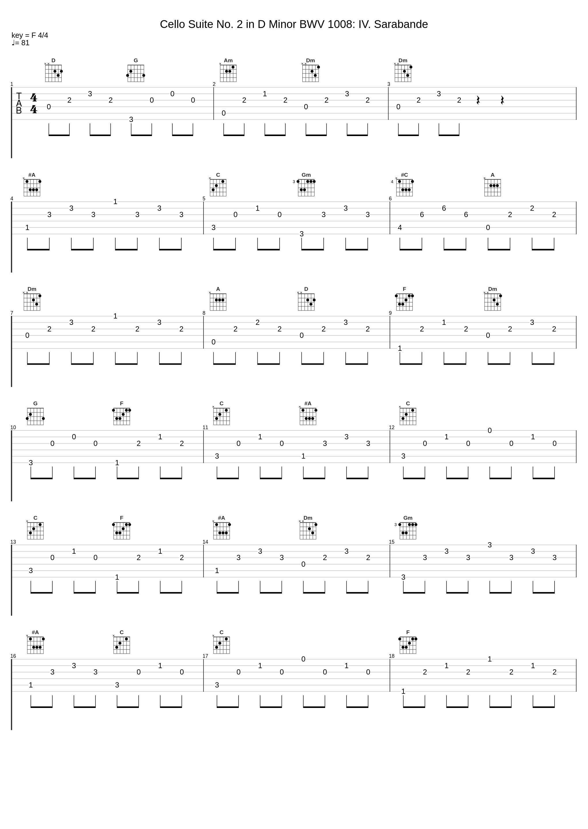 Cello Suite No. 2 in D Minor BWV 1008: IV. Sarabande_Luigi Piovano,Johann Sebastian Bach_1