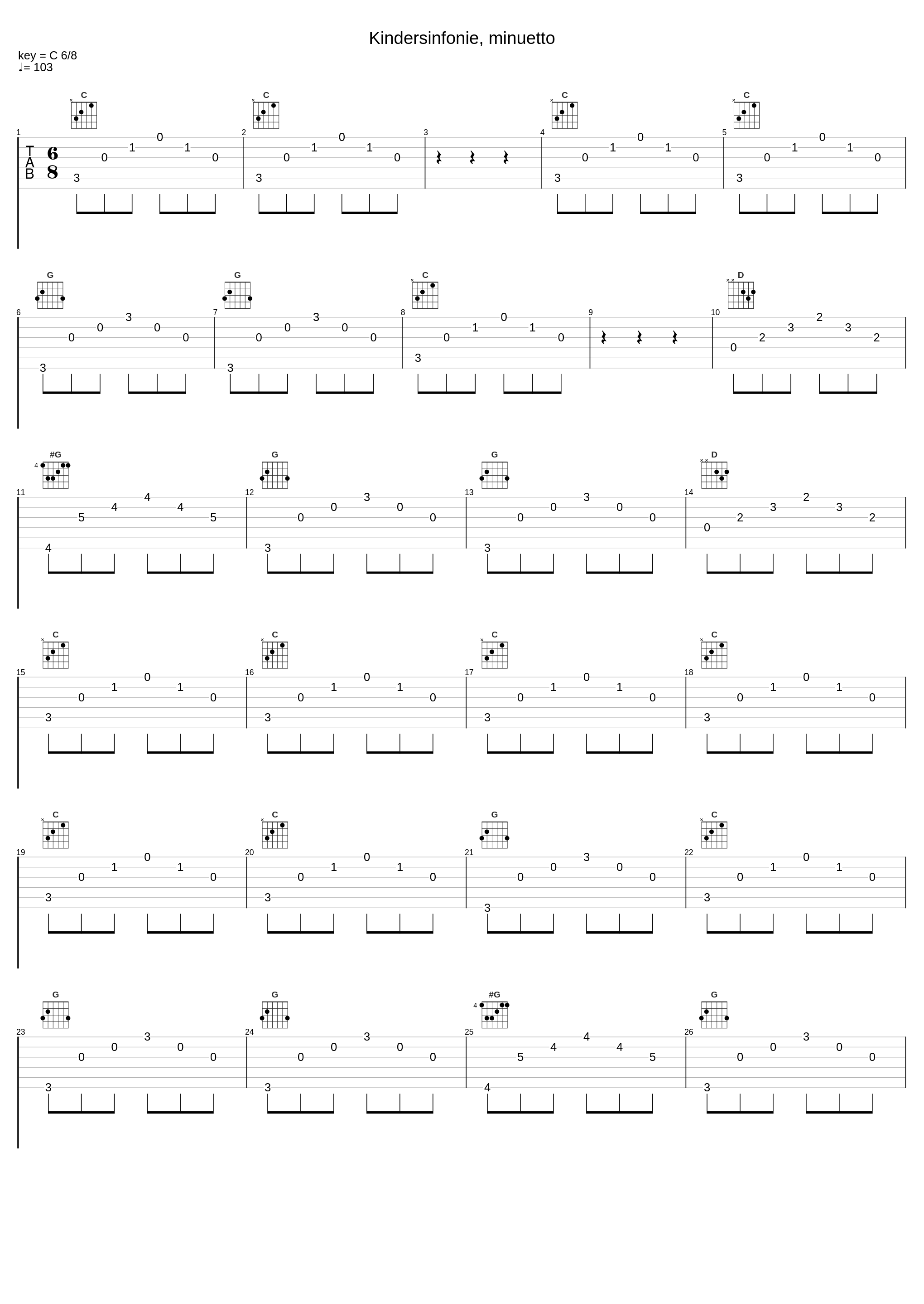 Kindersinfonie, minuetto_Sebastiano de Gennaro,Leopold Mozart_1