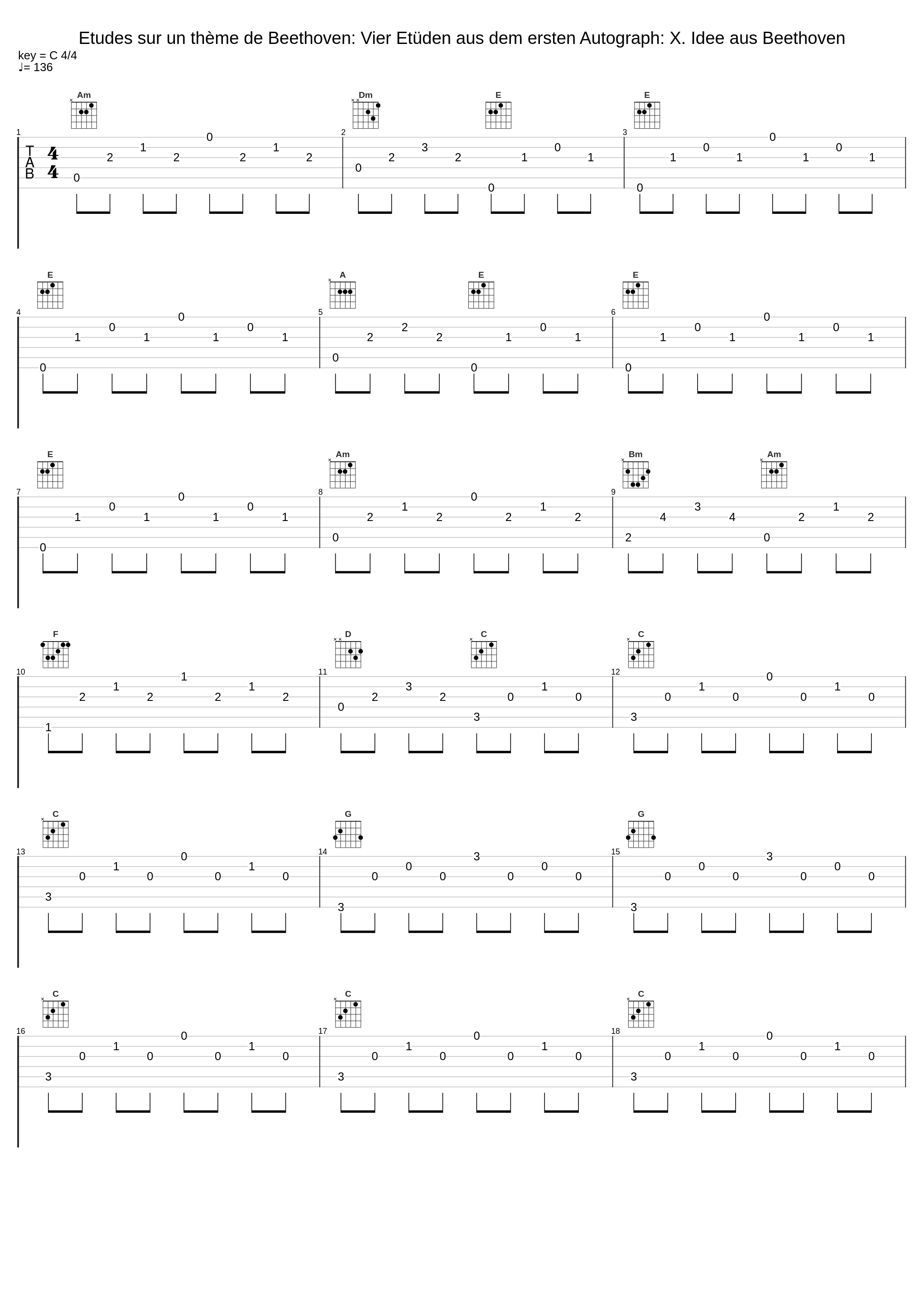 Etudes sur un thème de Beethoven: Vier Etüden aus dem ersten Autograph: X. Idee aus Beethoven_Eric Le Sage,Robert Schumann_1