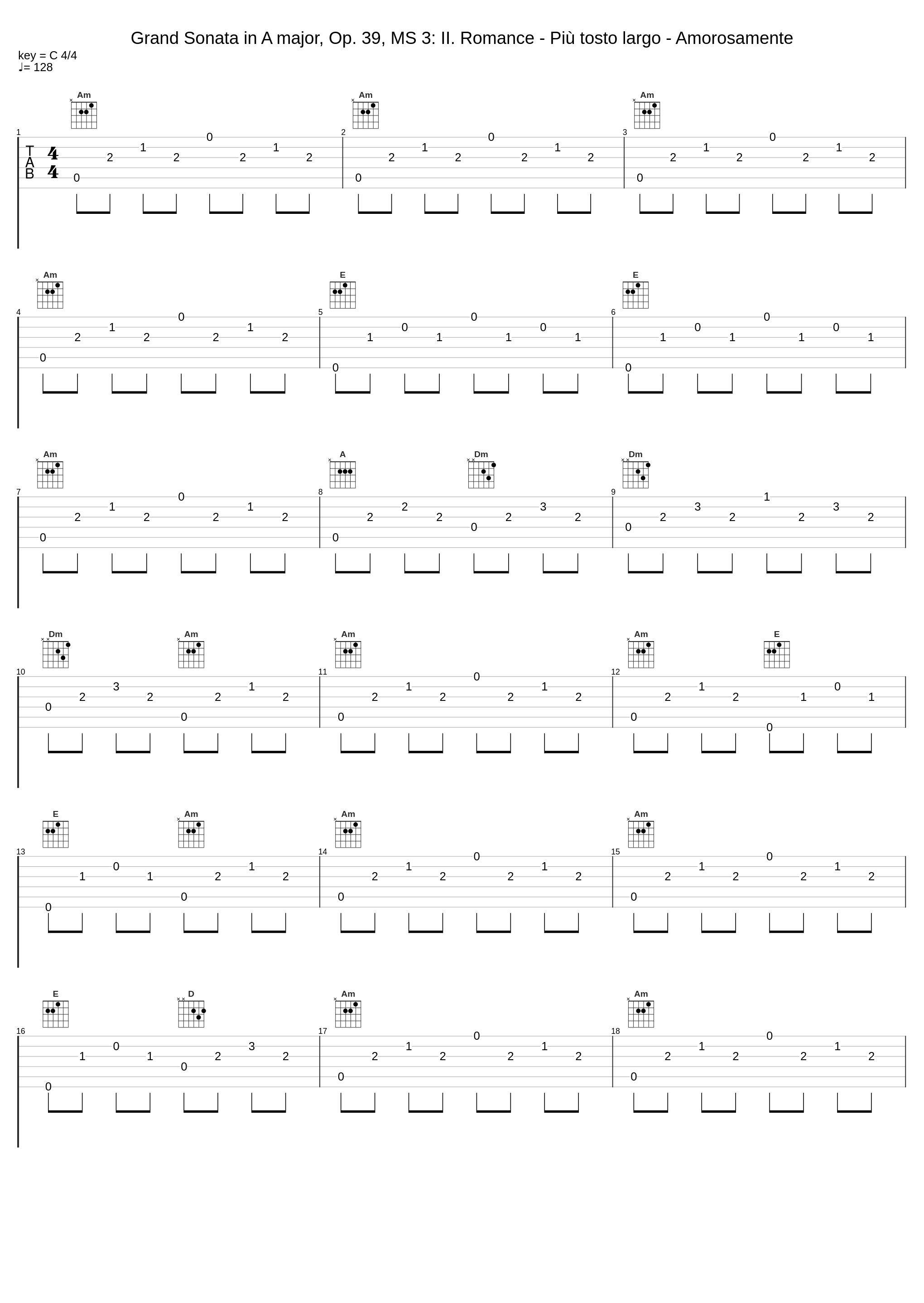 Grand Sonata in A major, Op. 39, MS 3: II. Romance - Più tosto largo - Amorosamente_Luigi Alberto Bianchi_1