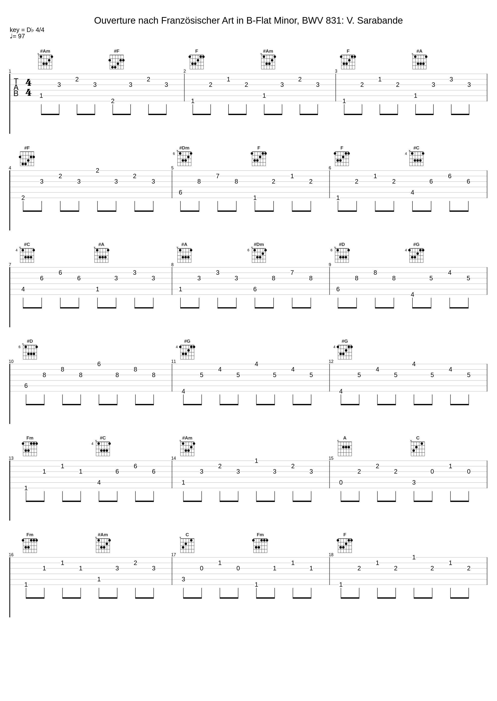 Ouverture nach Französischer Art in B-Flat Minor, BWV 831: V. Sarabande_Benjamin Alard,Johann Sebastian Bach_1