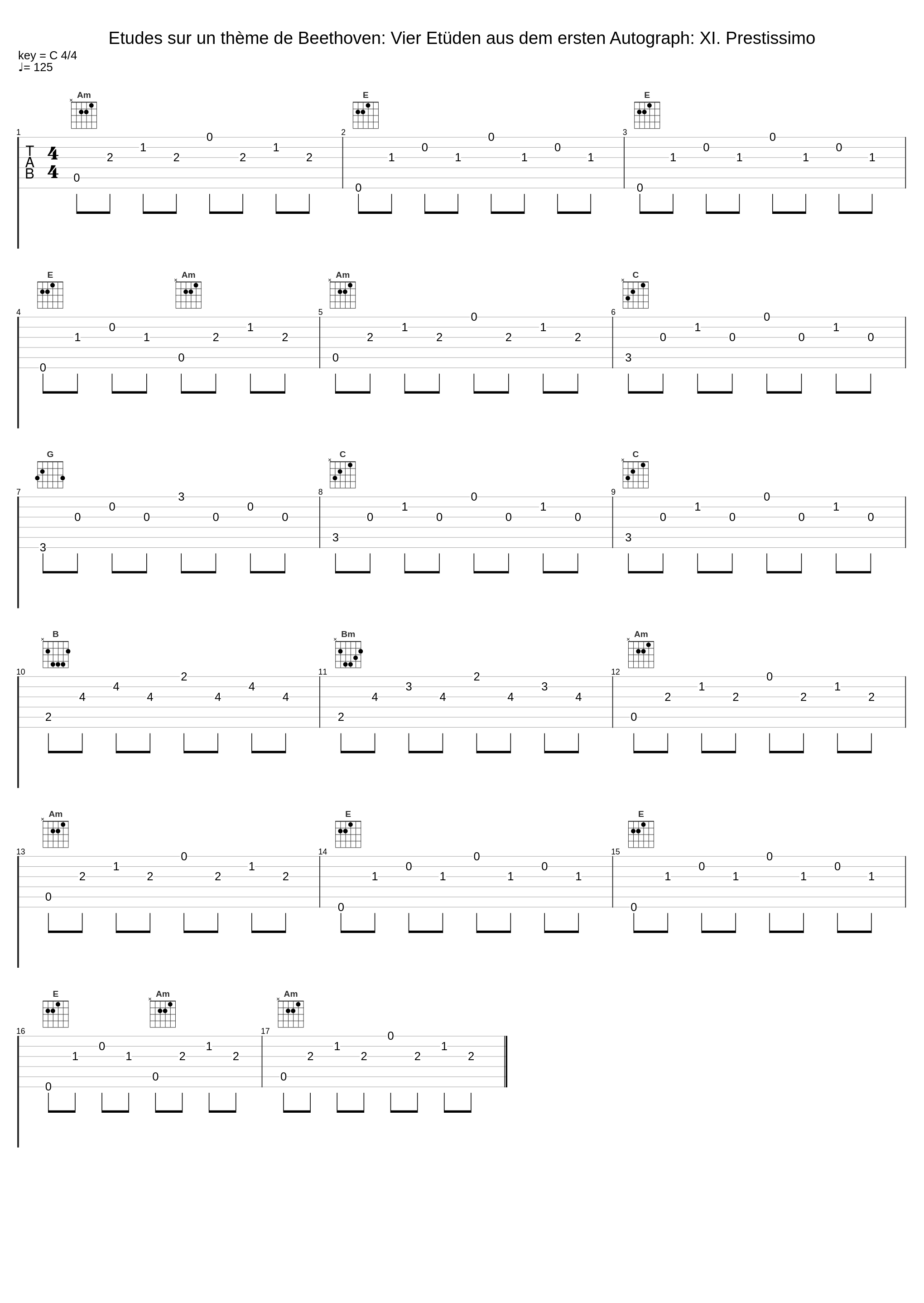 Etudes sur un thème de Beethoven: Vier Etüden aus dem ersten Autograph: XI. Prestissimo_Eric Le Sage,Robert Schumann_1