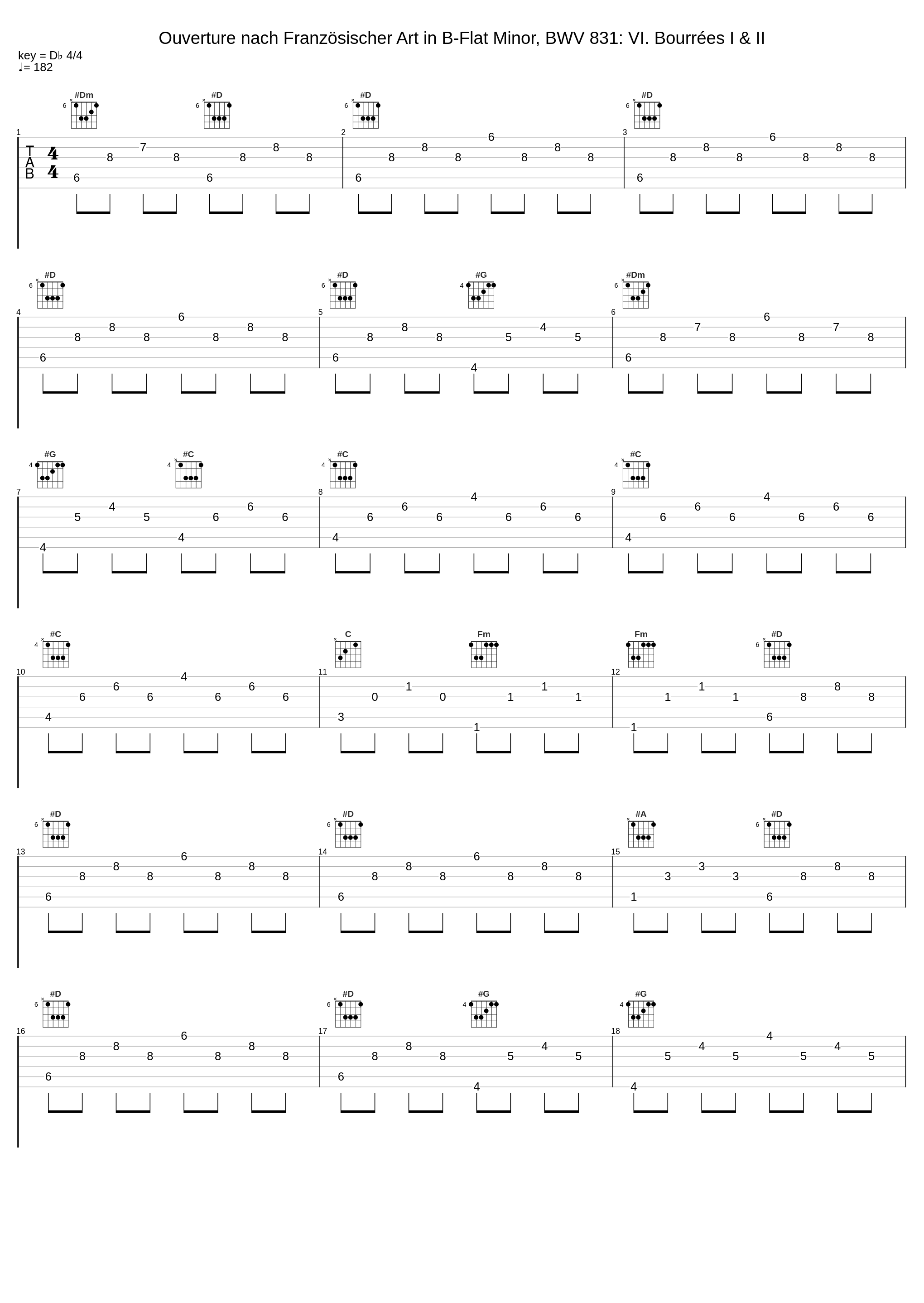 Ouverture nach Französischer Art in B-Flat Minor, BWV 831: VI. Bourrées I & II_Benjamin Alard,Johann Sebastian Bach_1