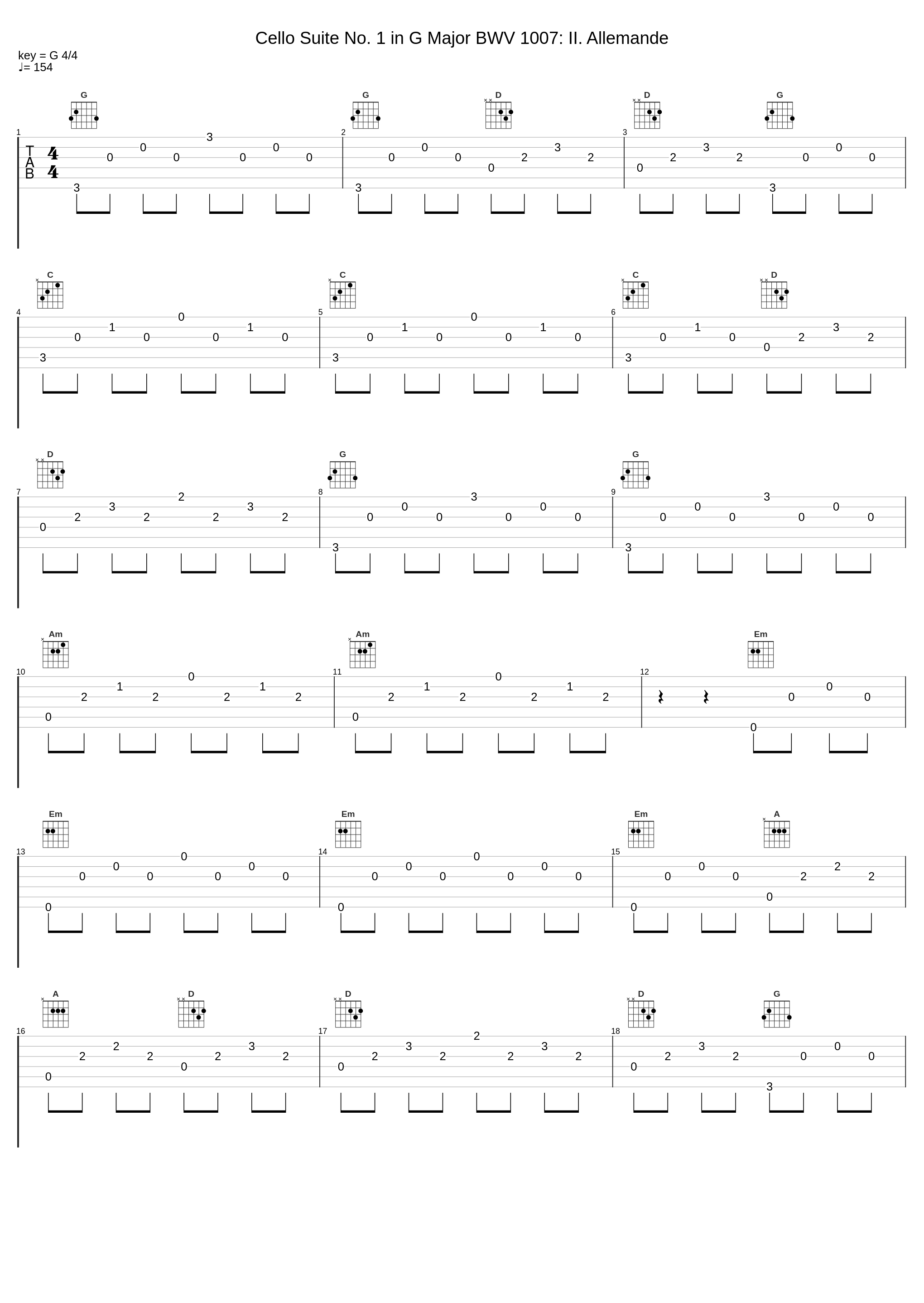 Cello Suite No. 1 in G Major BWV 1007: II. Allemande_Luigi Piovano,Johann Sebastian Bach_1