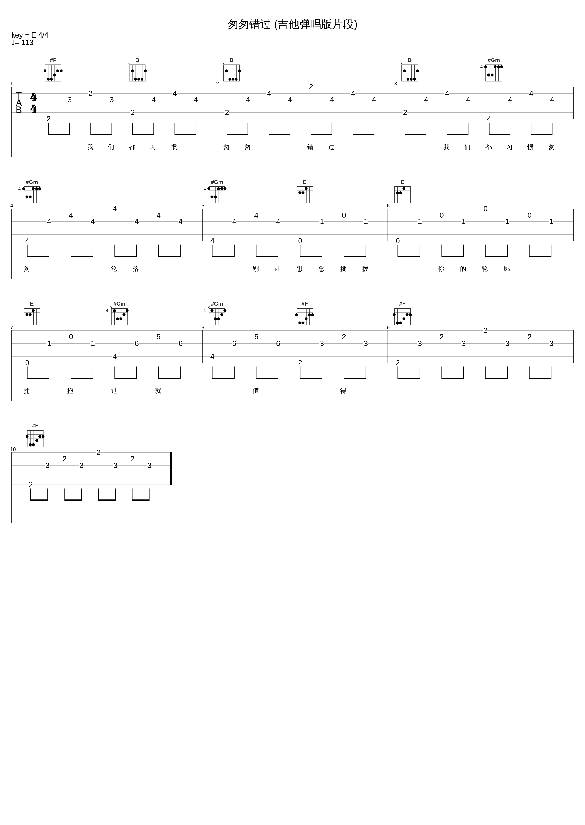 匆匆错过 (吉他弹唱版片段)_烟(许佳豪)_1