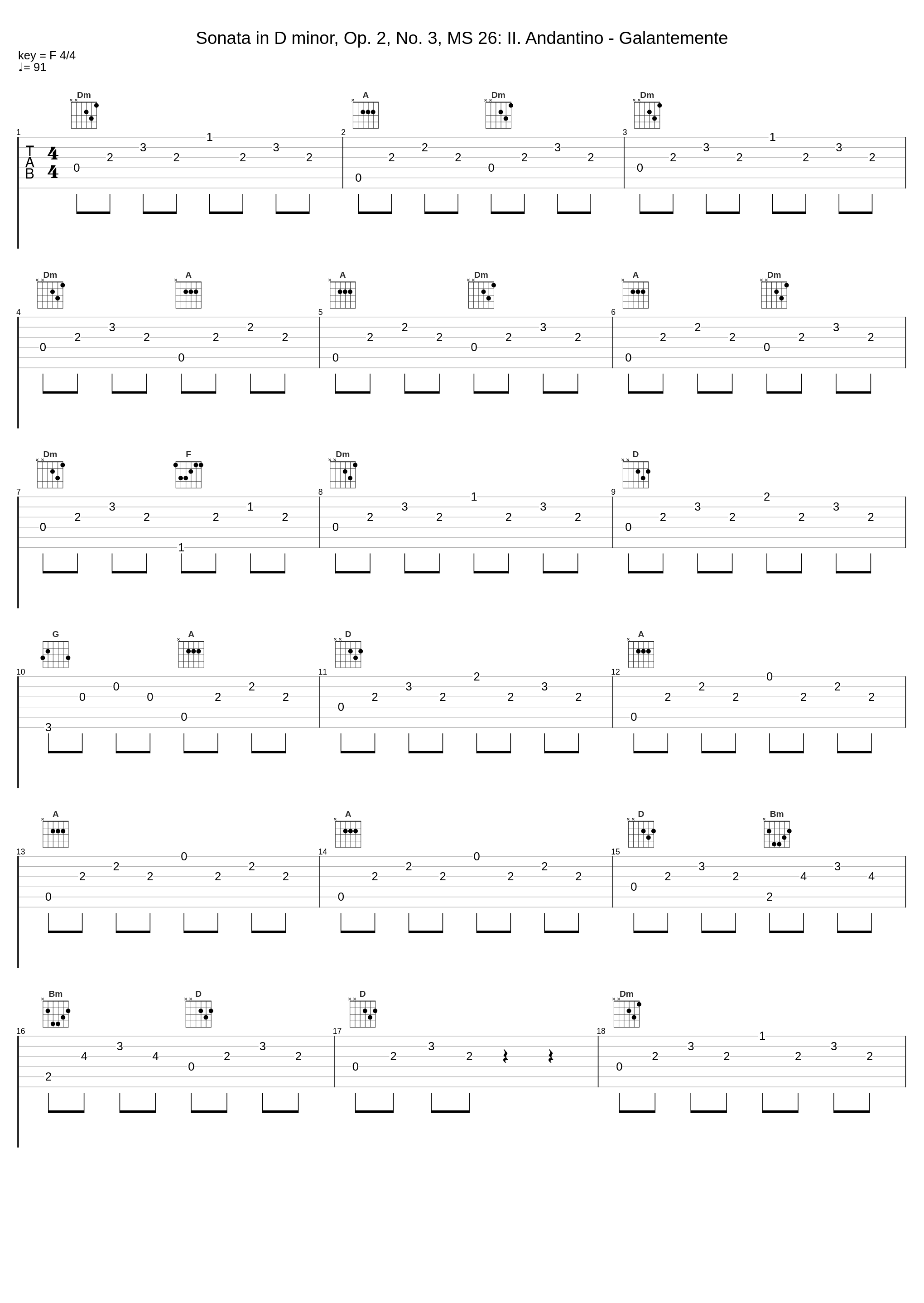 Sonata in D minor, Op. 2, No. 3, MS 26: II. Andantino - Galantemente_Luigi Alberto Bianchi_1