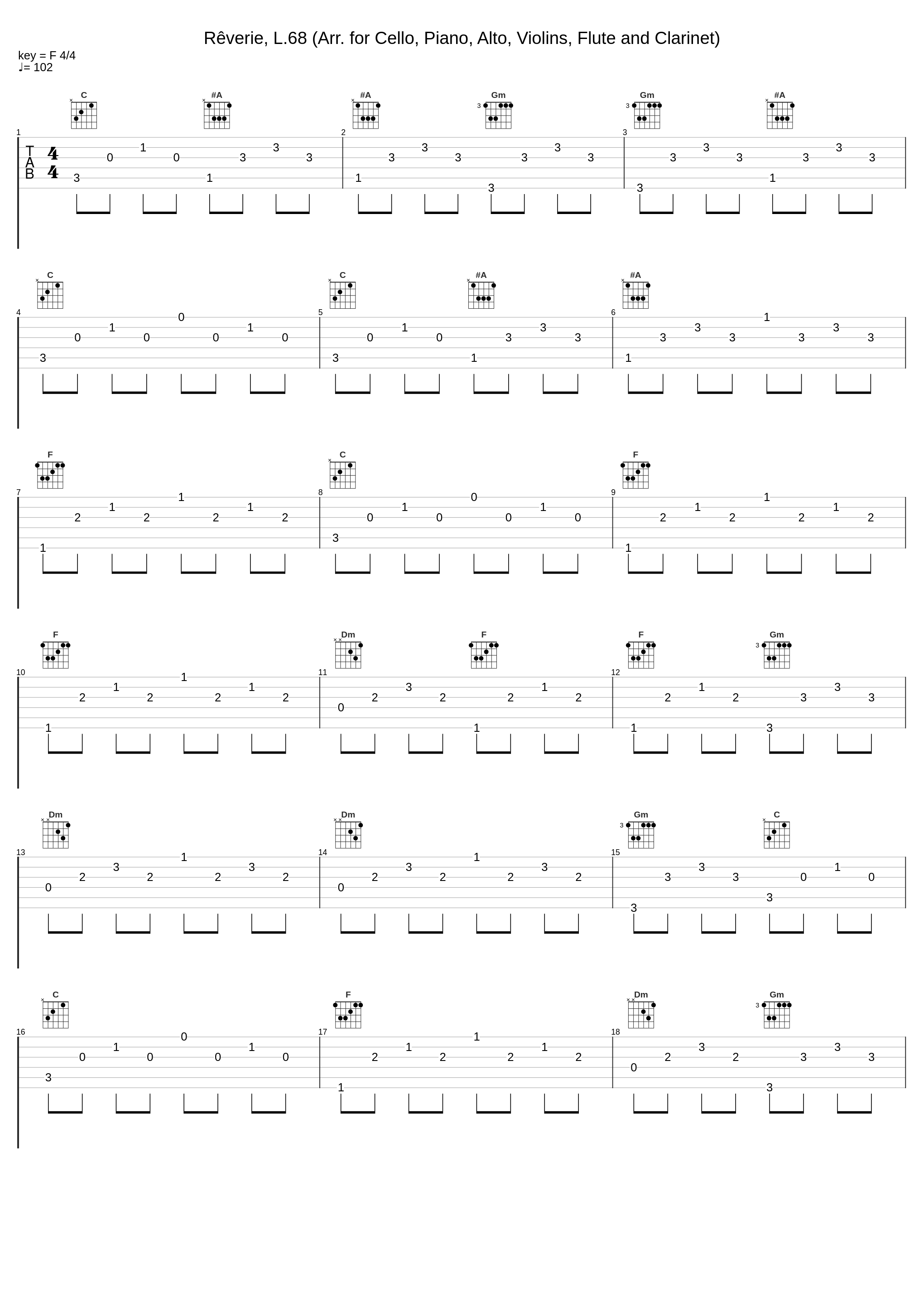 Rêverie, L.68 (Arr. for Cello, Piano, Alto, Violins, Flute and Clarinet)_François Salque,Eric Le Sage,Achille-Claude Debussy,Lise Berthaud,Pierre Fouchenneret,Alexandre Pascal,Fleur Grüneissen,Florent Pujuila_1