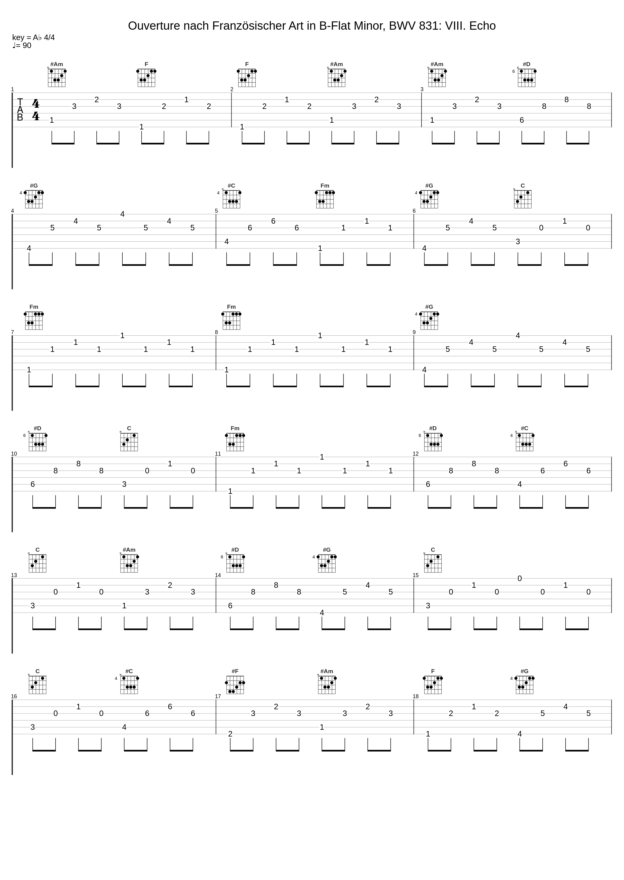 Ouverture nach Französischer Art in B-Flat Minor, BWV 831: VIII. Echo_Benjamin Alard,Johann Sebastian Bach_1