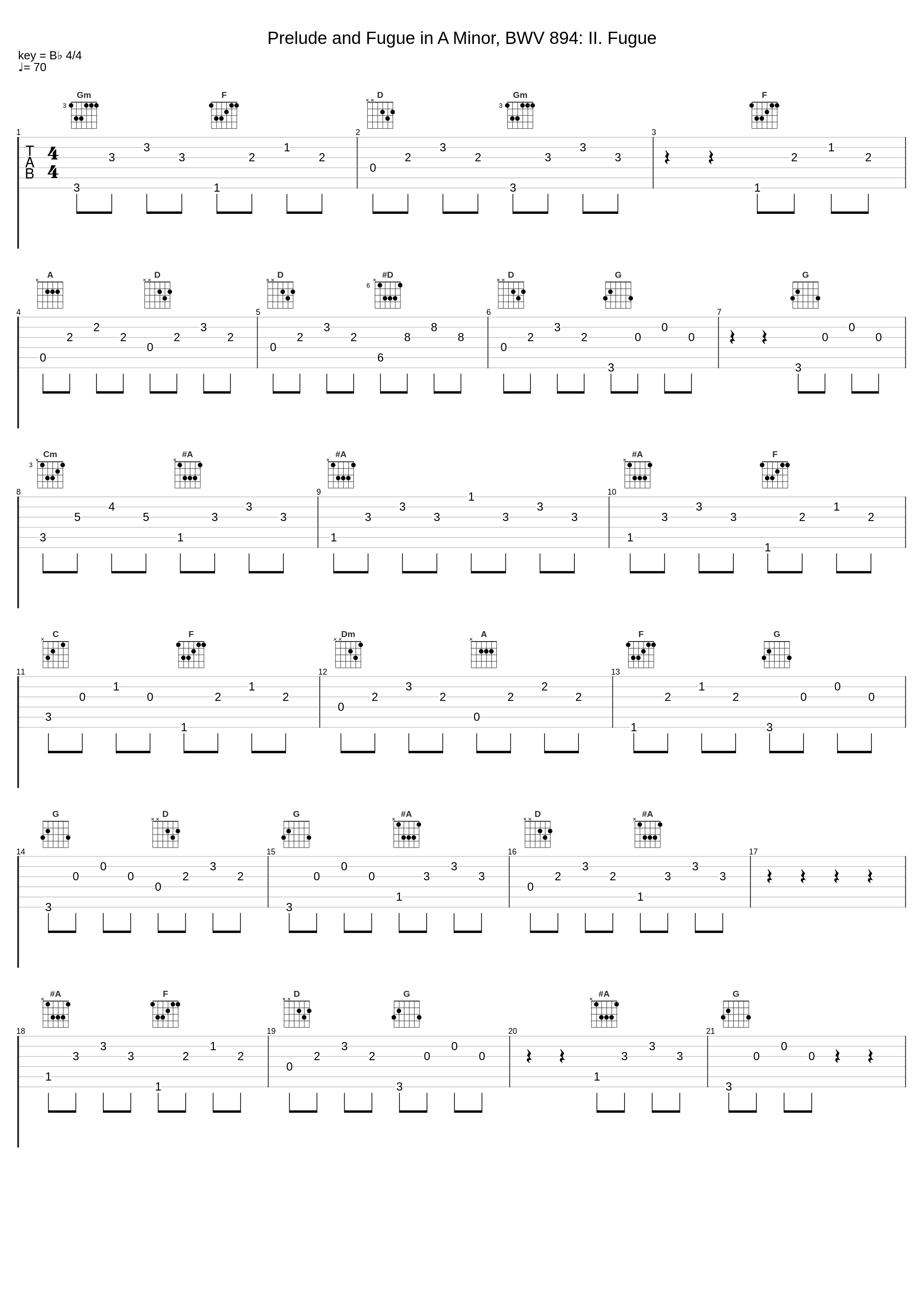 Prelude and Fugue in A Minor, BWV 894: II. Fugue_Benjamin Alard_1