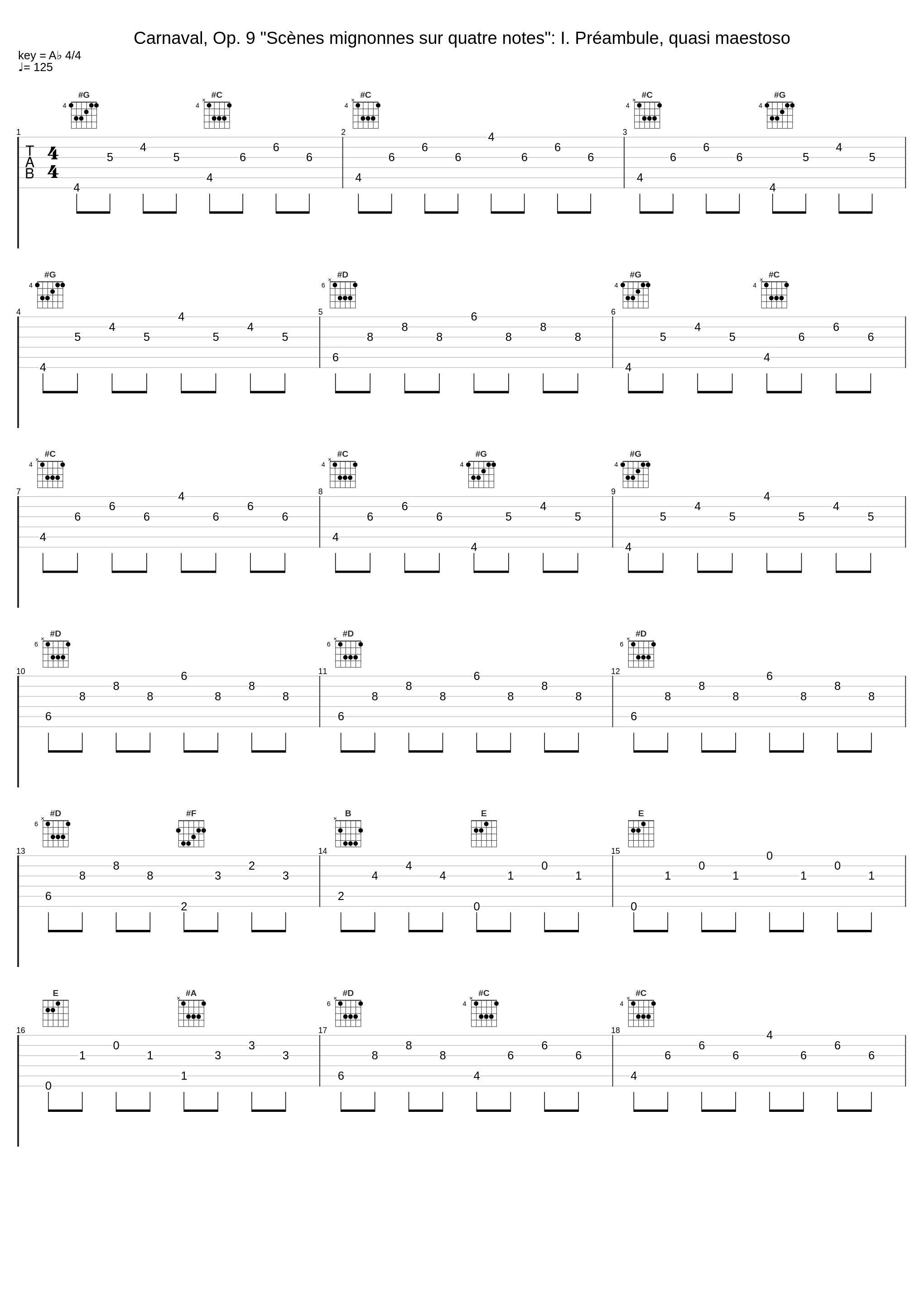 Carnaval, Op. 9 "Scènes mignonnes sur quatre notes": I. Préambule, quasi maestoso_Eric Le Sage,Robert Schumann_1