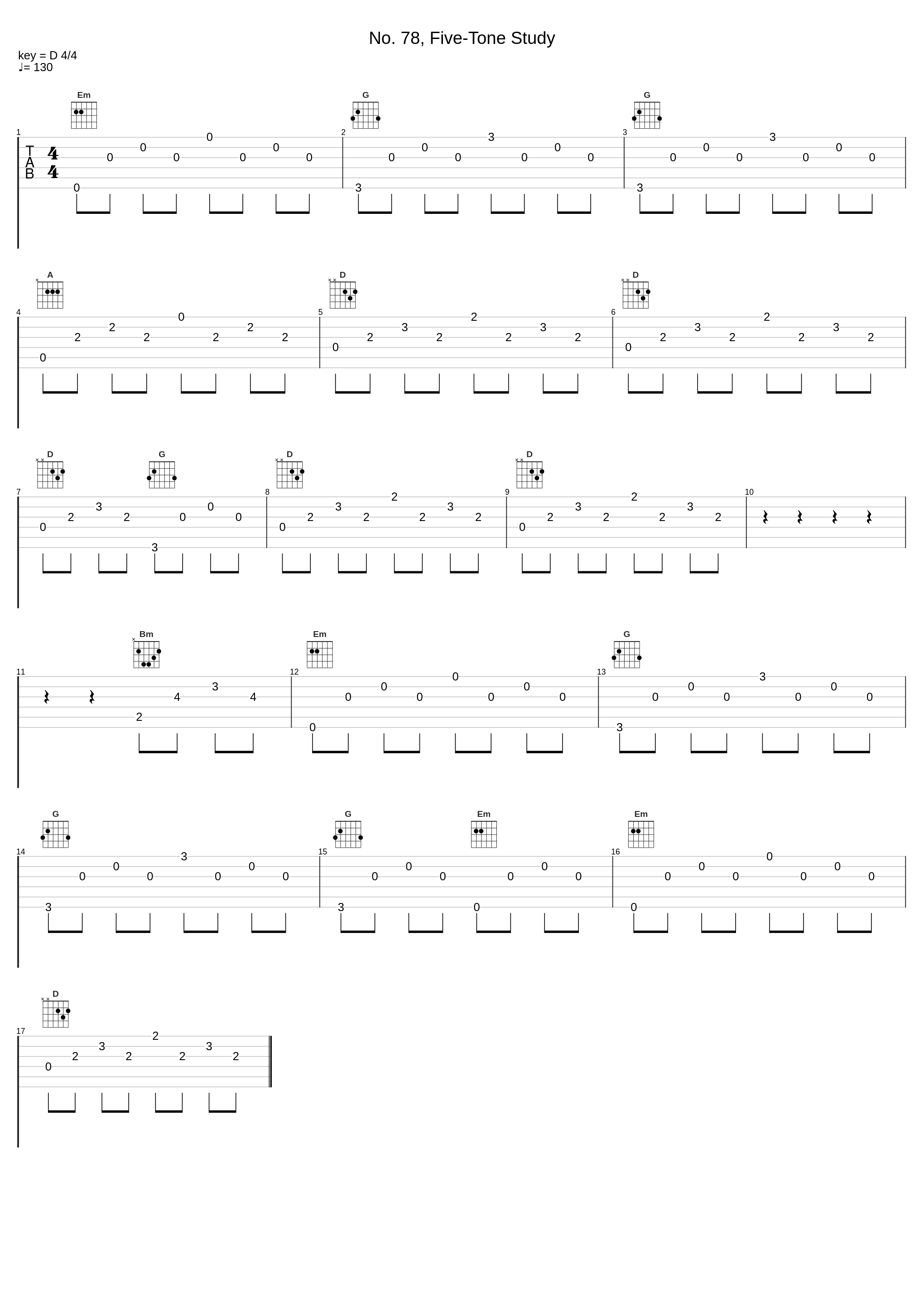 No. 78, Five-Tone Study_György Sándor,Béla Bartók_1