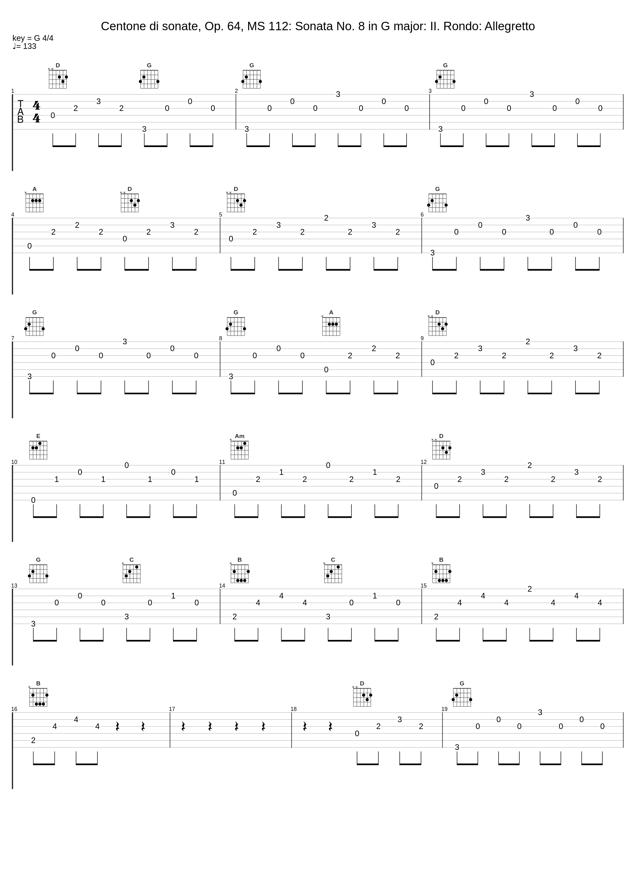 Centone di sonate, Op. 64, MS 112: Sonata No. 8 in G major: II. Rondo: Allegretto_Luigi Alberto Bianchi_1