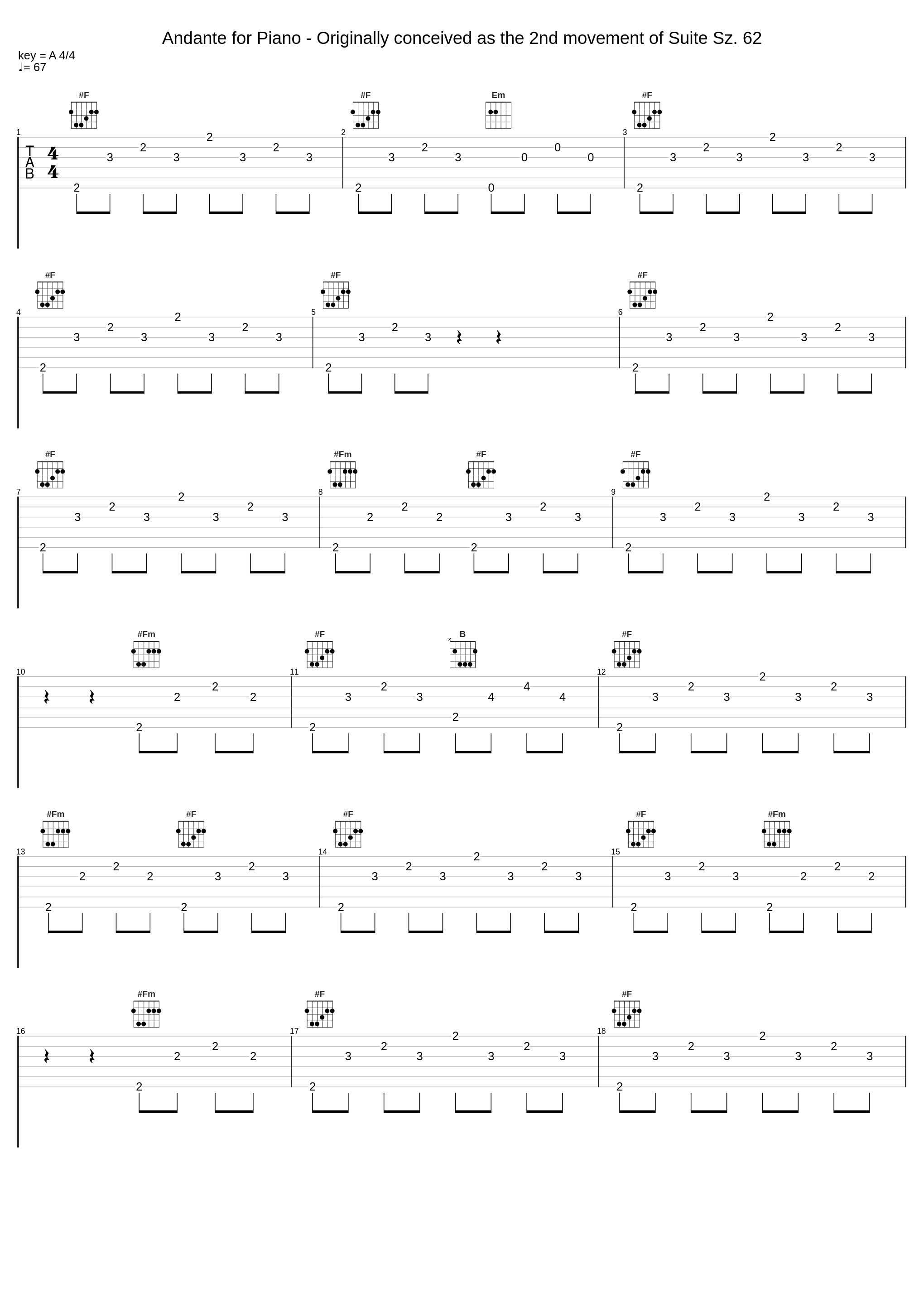 Andante for Piano - Originally conceived as the 2nd movement of Suite Sz. 62_György Sándor,Béla Bartók_1