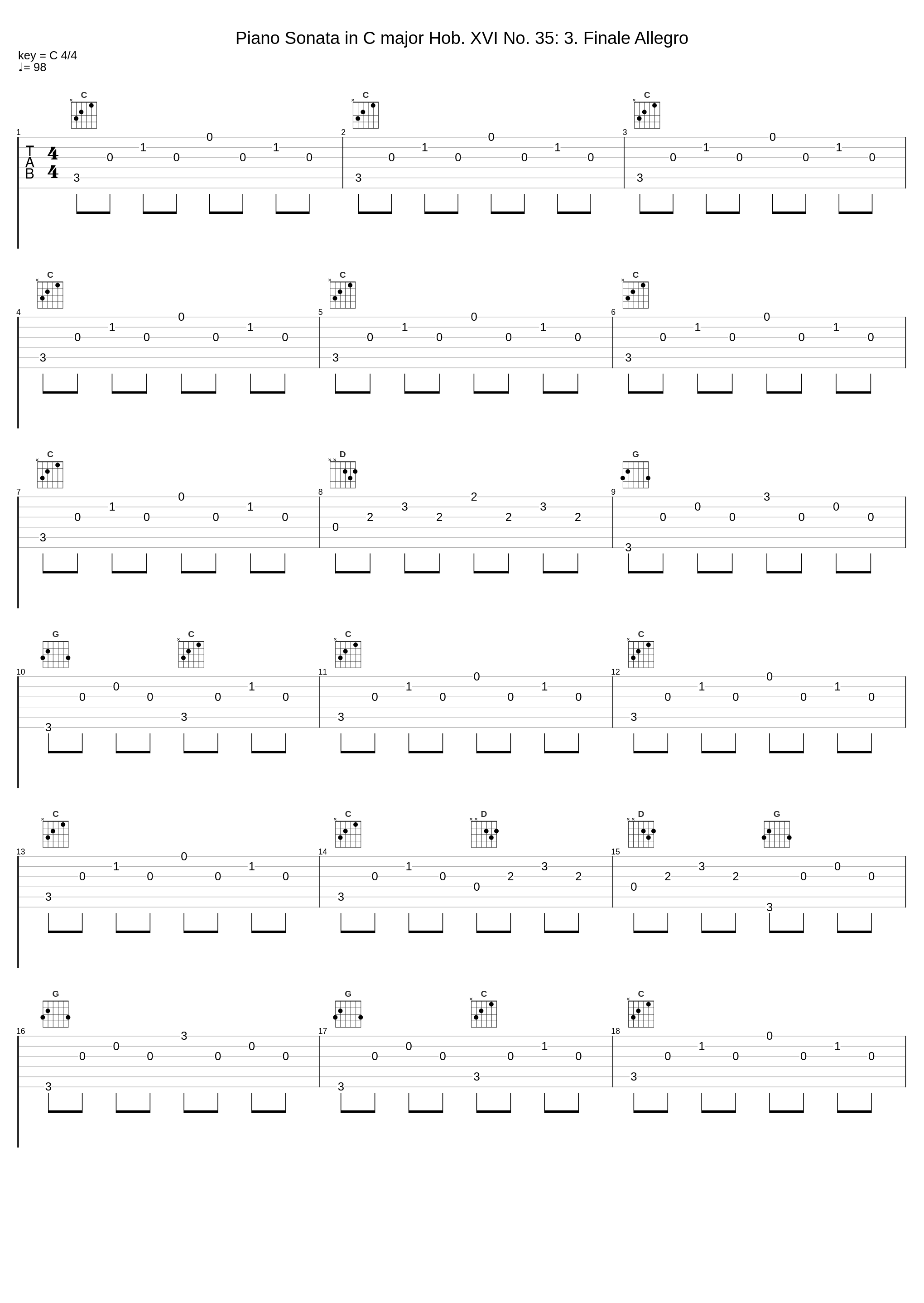 Piano Sonata in C major Hob. XVI No. 35: 3. Finale Allegro_Honoka Hasegawa,Muzio Clementi_1