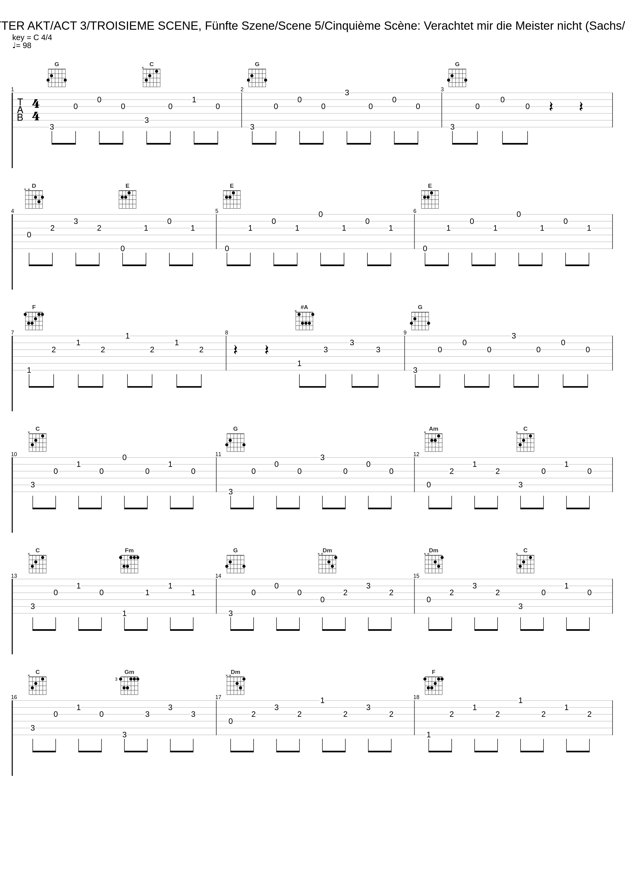 DRITTER AKT/ACT 3/TROISIEME SCENE, Fünfte Szene/Scene 5/Cinquième Scène: Verachtet mir die Meister nicht (Sachs/Volk)_Ferdinand Frantz,Gottlob Frick,Horst Wilhelm,Walter Stoll,Benno Kusche,Elisabeth Grümmer,Hanns Pick,Rudolf Schock,Robert Koffmane,Leopold Clam,Anton Metternich,Herold Kraus,Gustav Neidlinger,Marga Hoffgen,Gerhard Unger,Manfred Schmidt_1