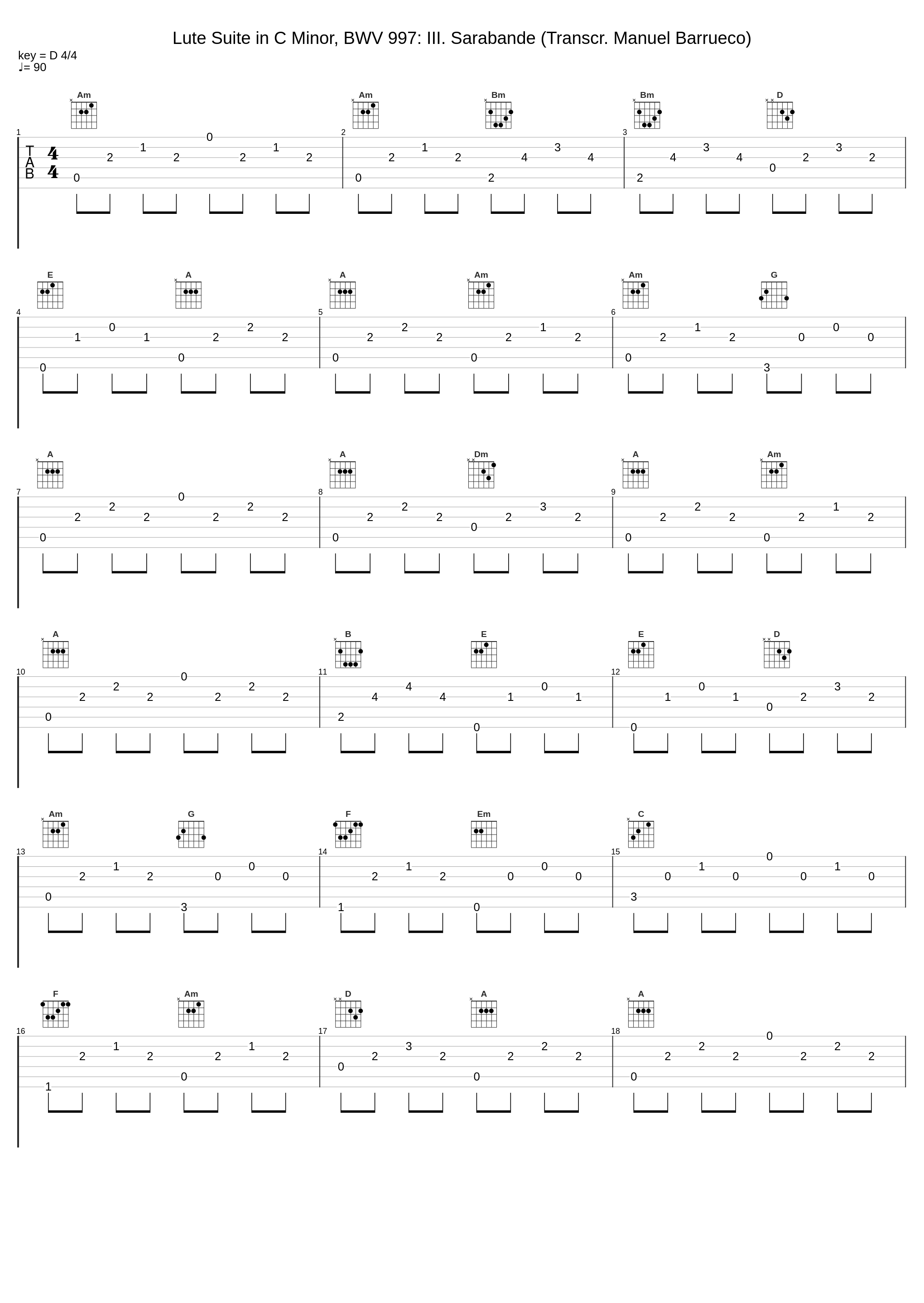 Lute Suite in C Minor, BWV 997: III. Sarabande (Transcr. Manuel Barrueco)_Manuel Barrueco_1