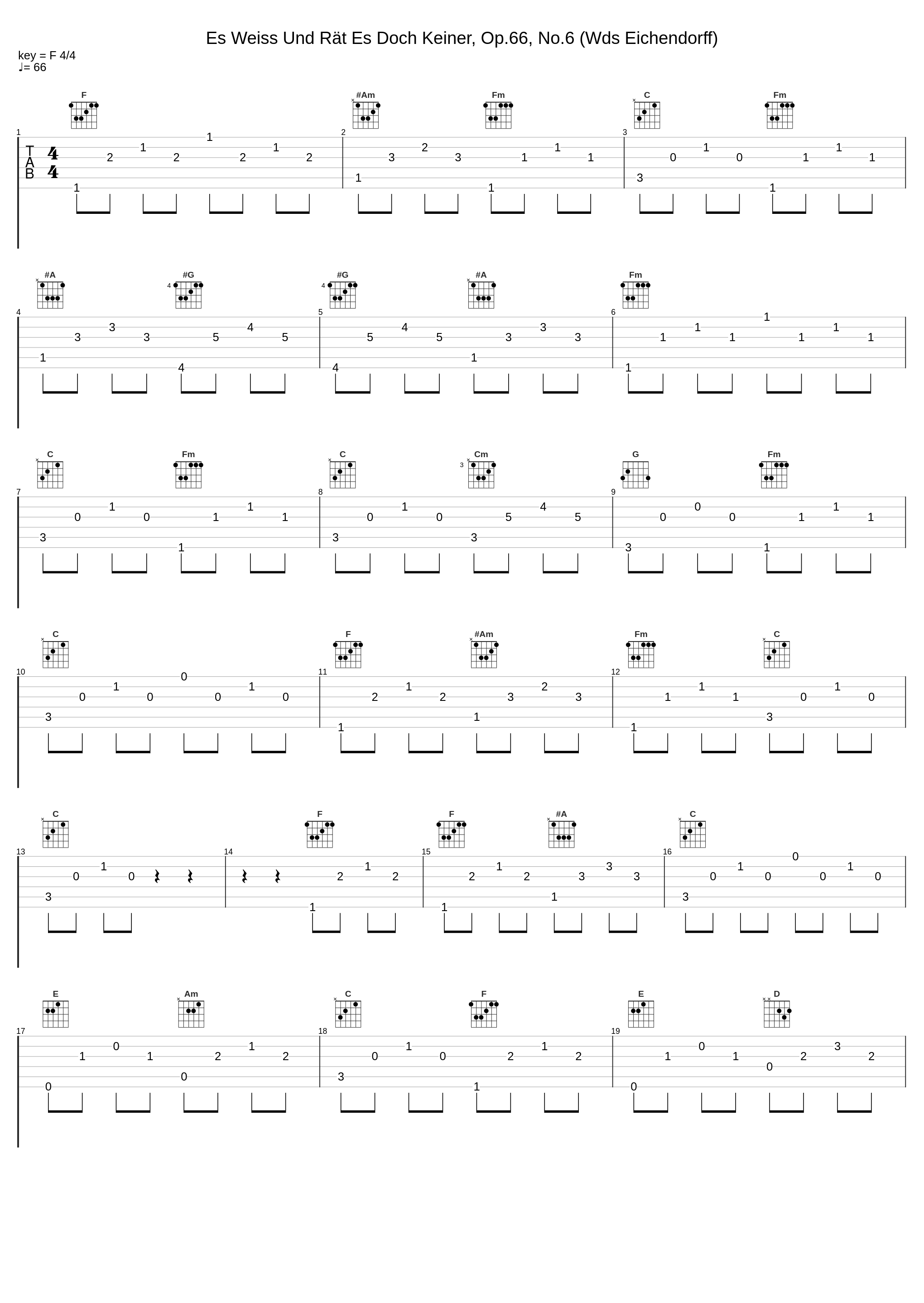 Es Weiss Und Rät Es Doch Keiner, Op.66, No.6 (Wds Eichendorff)_Geoffrey Parsons,Felix Mendelssohn_1