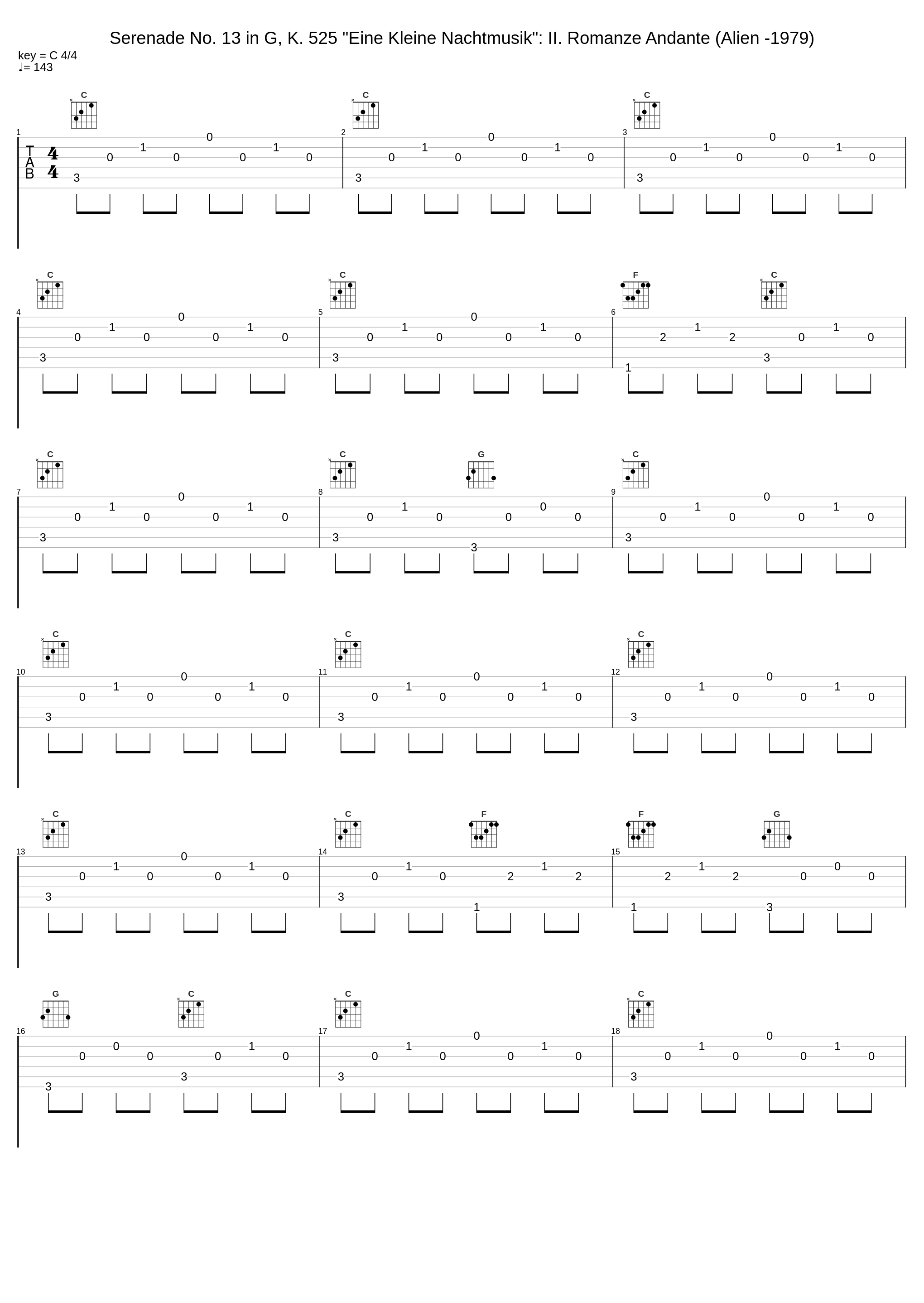 Serenade No. 13 in G, K. 525 "Eine Kleine Nachtmusik": II. Romanze Andante (Alien -1979)_Wolfgang Amadeus Mozart_1