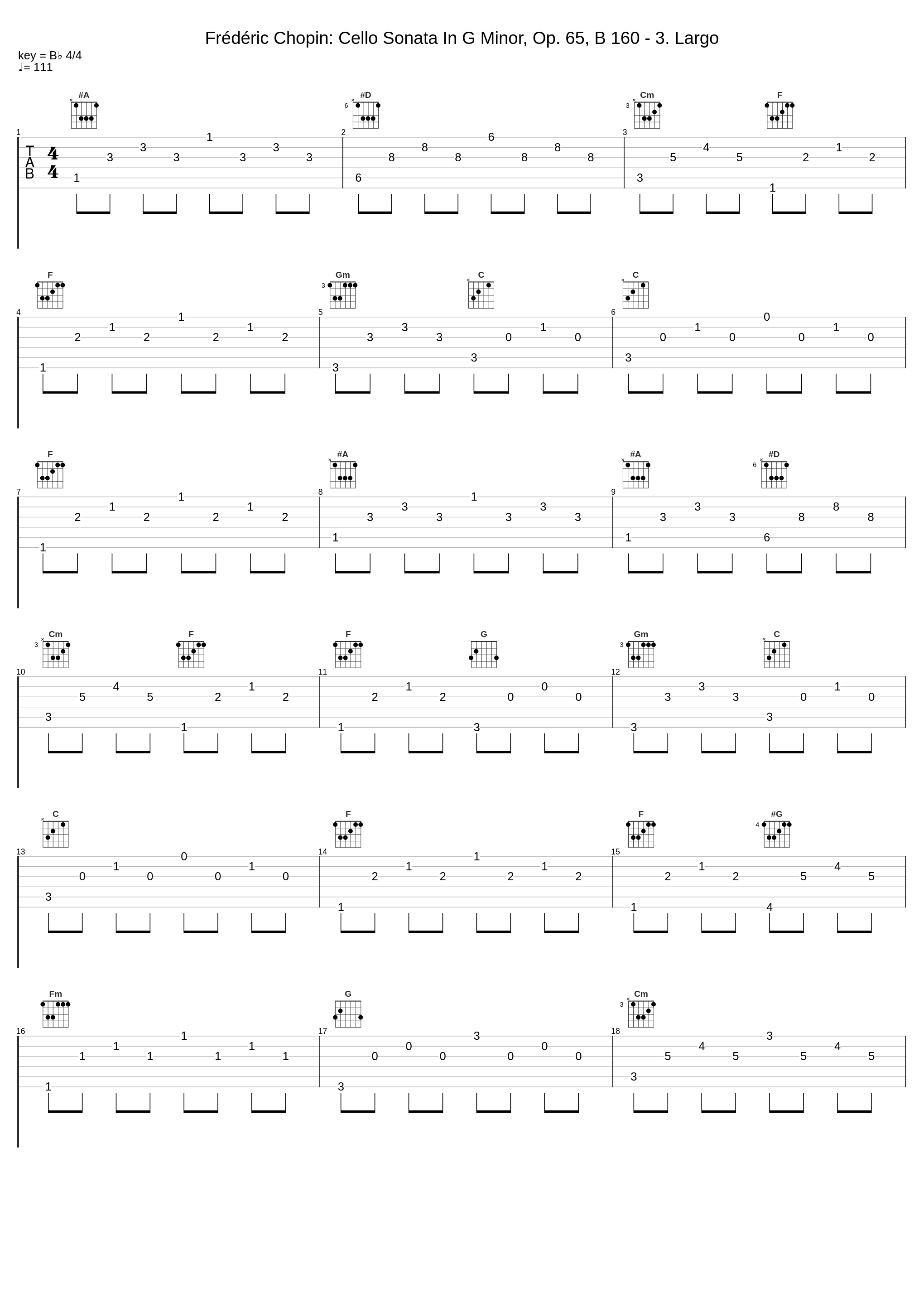 Frédéric Chopin: Cello Sonata In G Minor, Op. 65, B 160 - 3. Largo_Frédéric Chopin_1