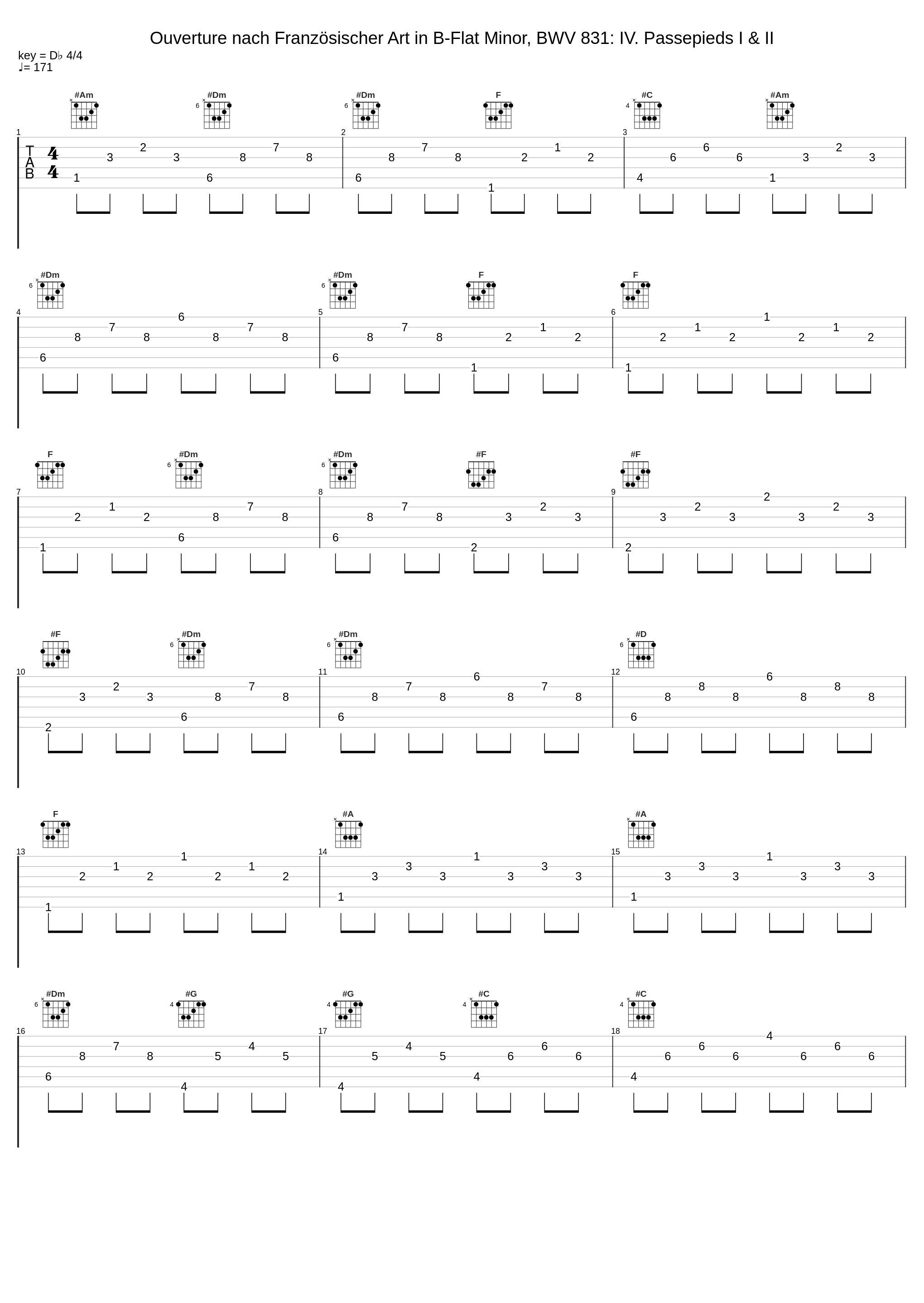 Ouverture nach Französischer Art in B-Flat Minor, BWV 831: IV. Passepieds I & II_Benjamin Alard,Johann Sebastian Bach_1