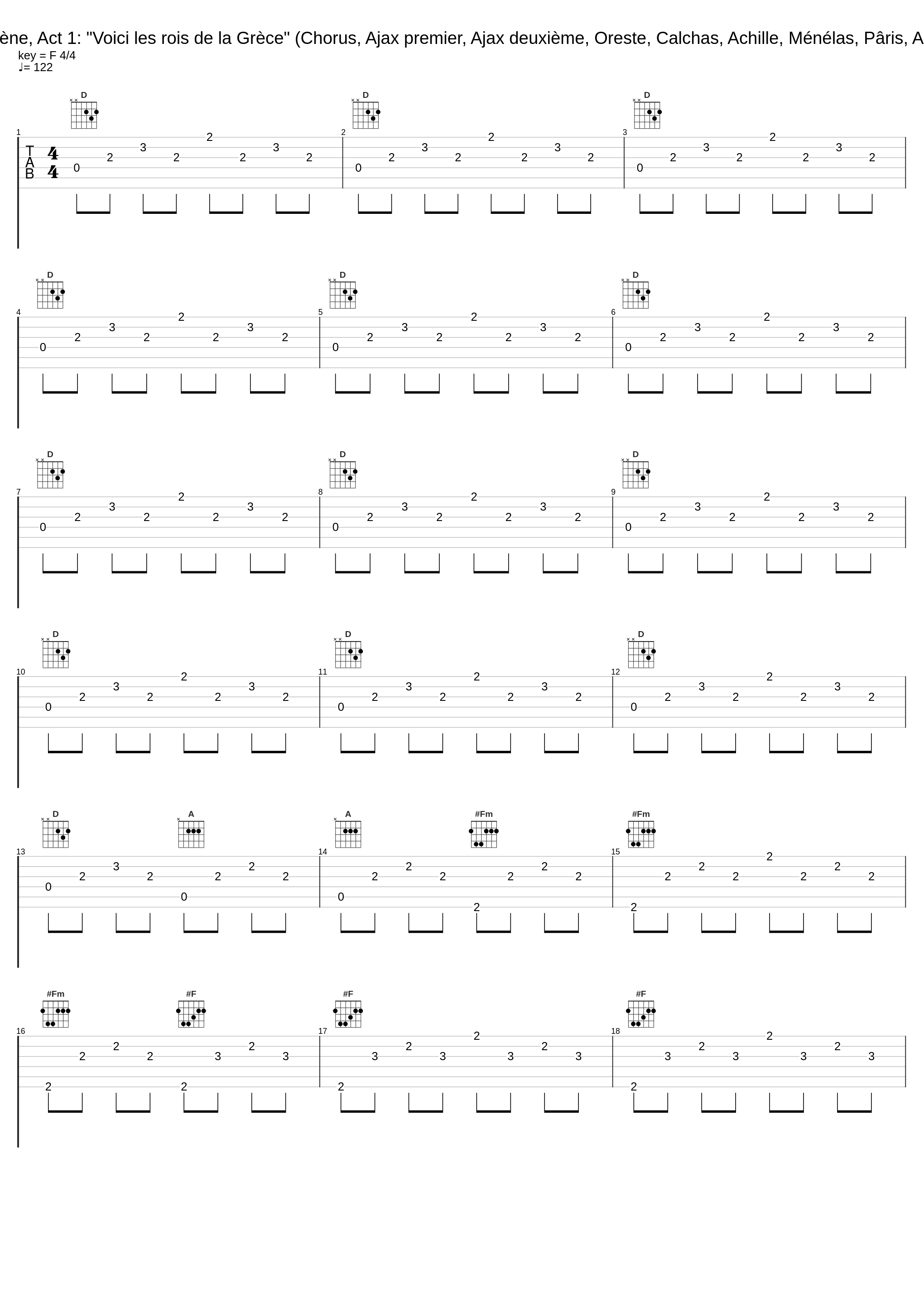 La belle Hélène, Act 1: "Voici les rois de la Grèce" (Chorus, Ajax premier, Ajax deuxième, Oreste, Calchas, Achille, Ménélas, Pâris, Agamemnon)_Marc Minkowski,Yann Beuron,François Le Roux,Eric Huchet,Alain Gabriel,Les Musiciens du Louvre Grenoble,Laurent Alvaro,Choeur des Musiciens du Louvre,Laurent Naouri,Marie-Ange Todorovitch,Michel Sénéchal_1