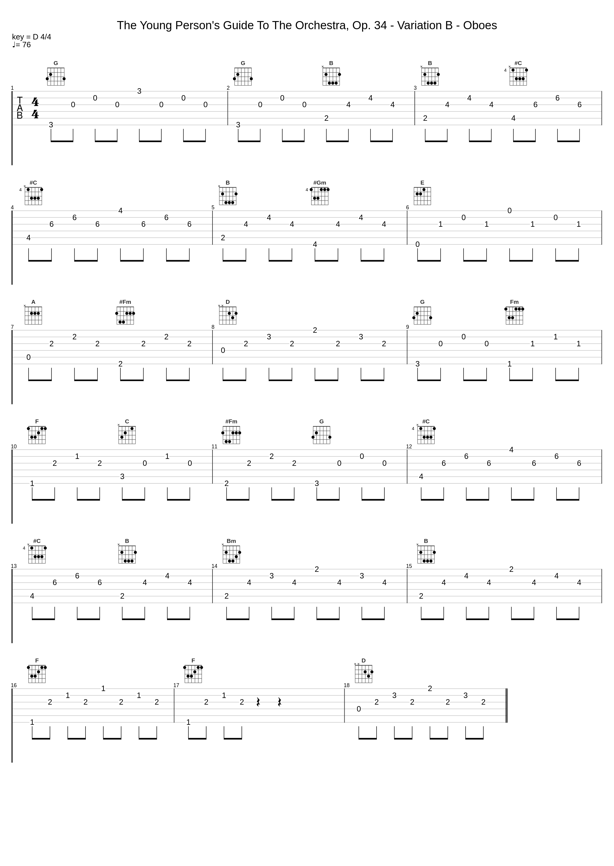 The Young Person's Guide To The Orchestra, Op. 34 - Variation B - Oboes_Benjamin Britten_1