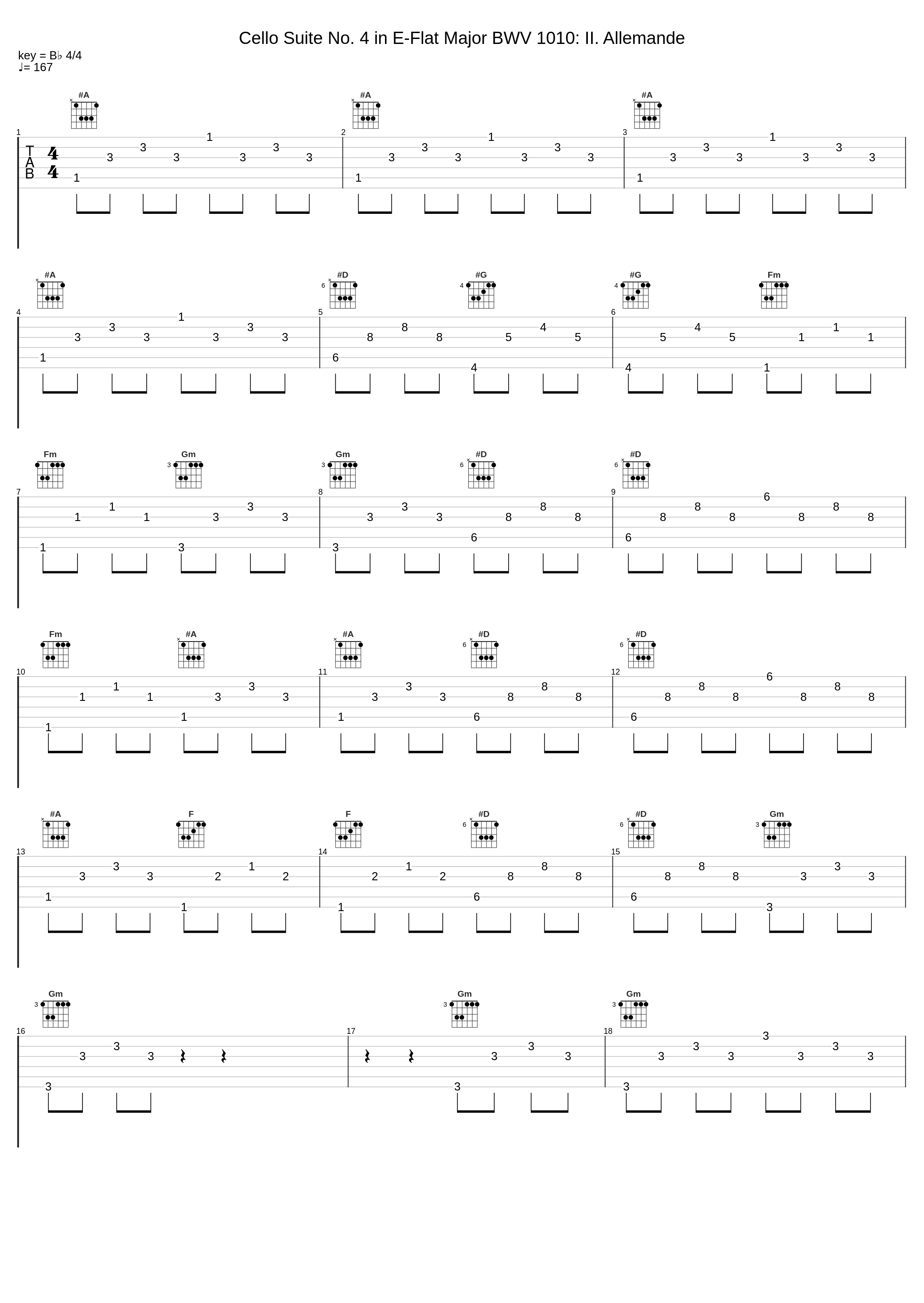 Cello Suite No. 4 in E-Flat Major BWV 1010: II. Allemande_Luigi Piovano,Johann Sebastian Bach_1