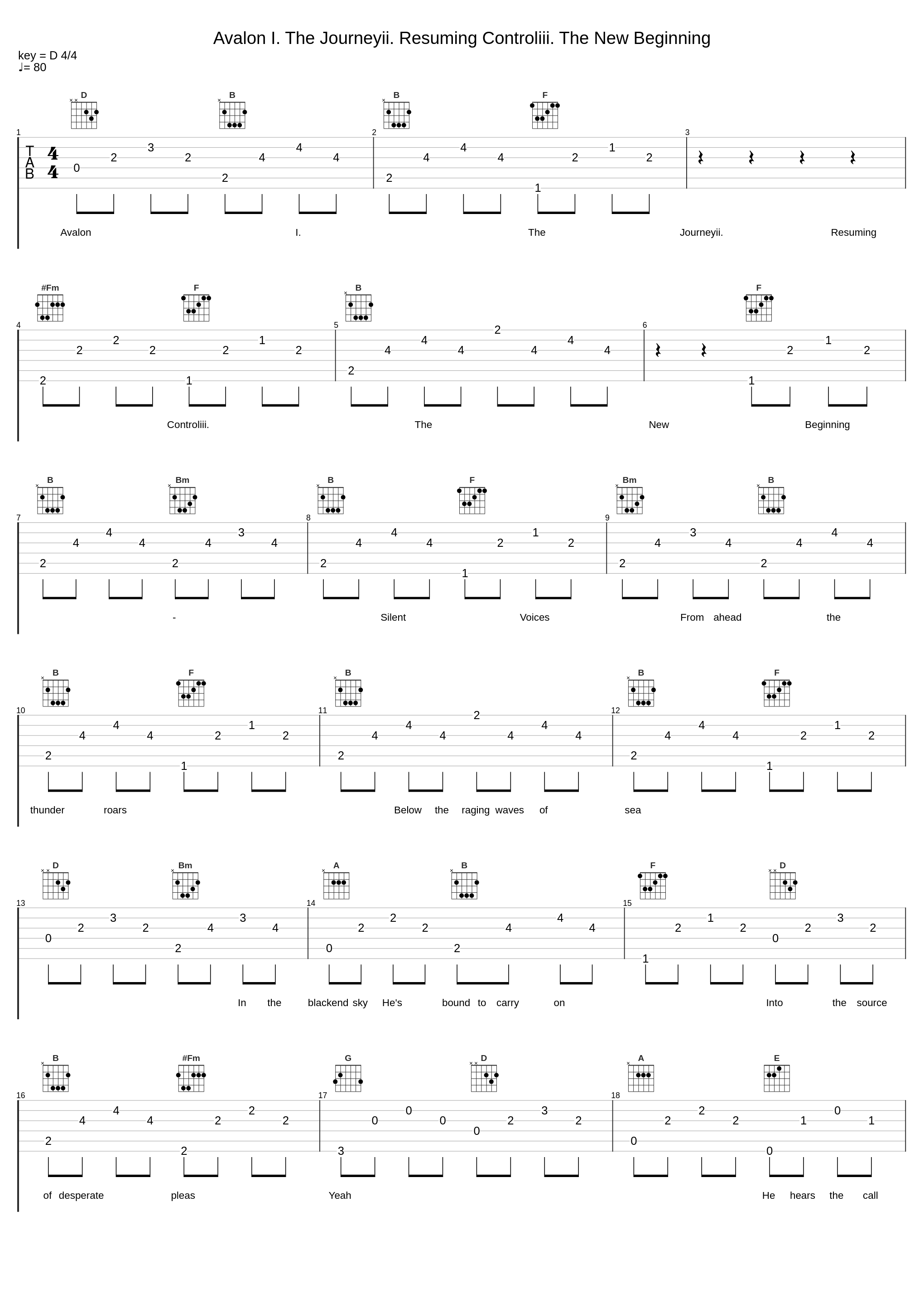 Avalon I. The Journeyii. Resuming Controliii. The New Beginning_Silent Voices_1