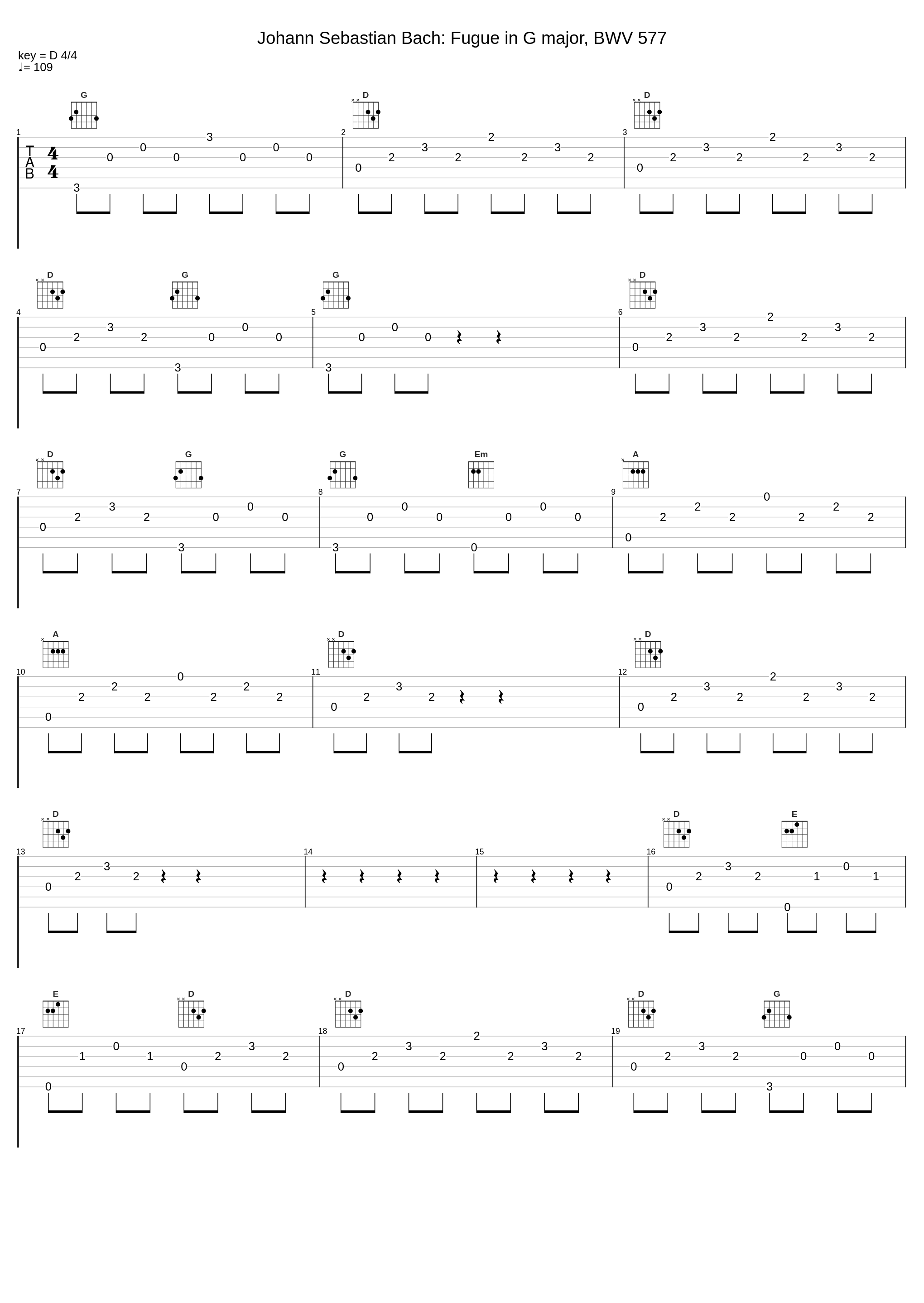 Johann Sebastian Bach: Fugue in G major, BWV 577_Johann Sebastian Bach_1