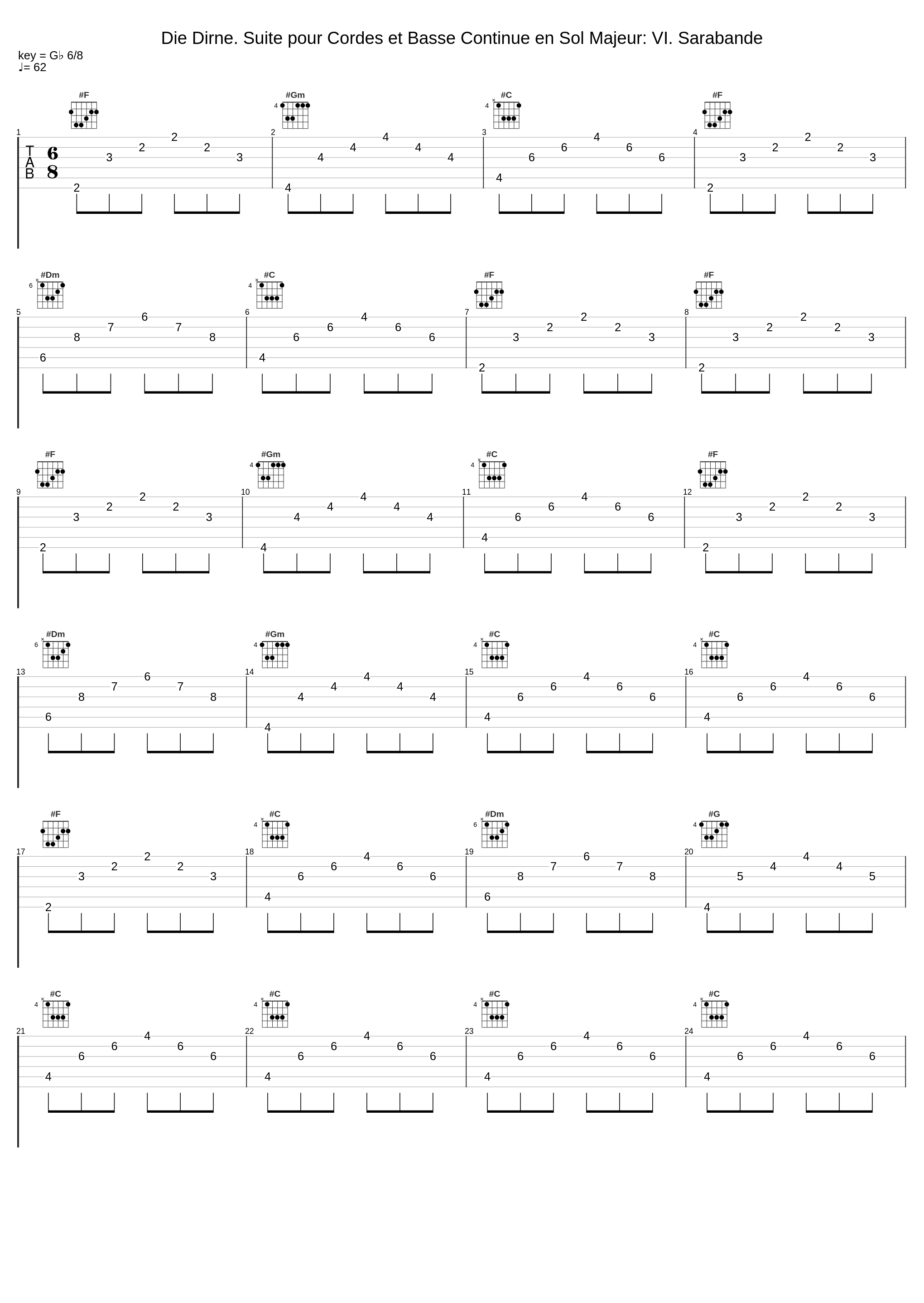 Die Dirne. Suite pour Cordes et Basse Continue en Sol Majeur: VI. Sarabande_Stradivaria,Georg Philipp Telemann_1