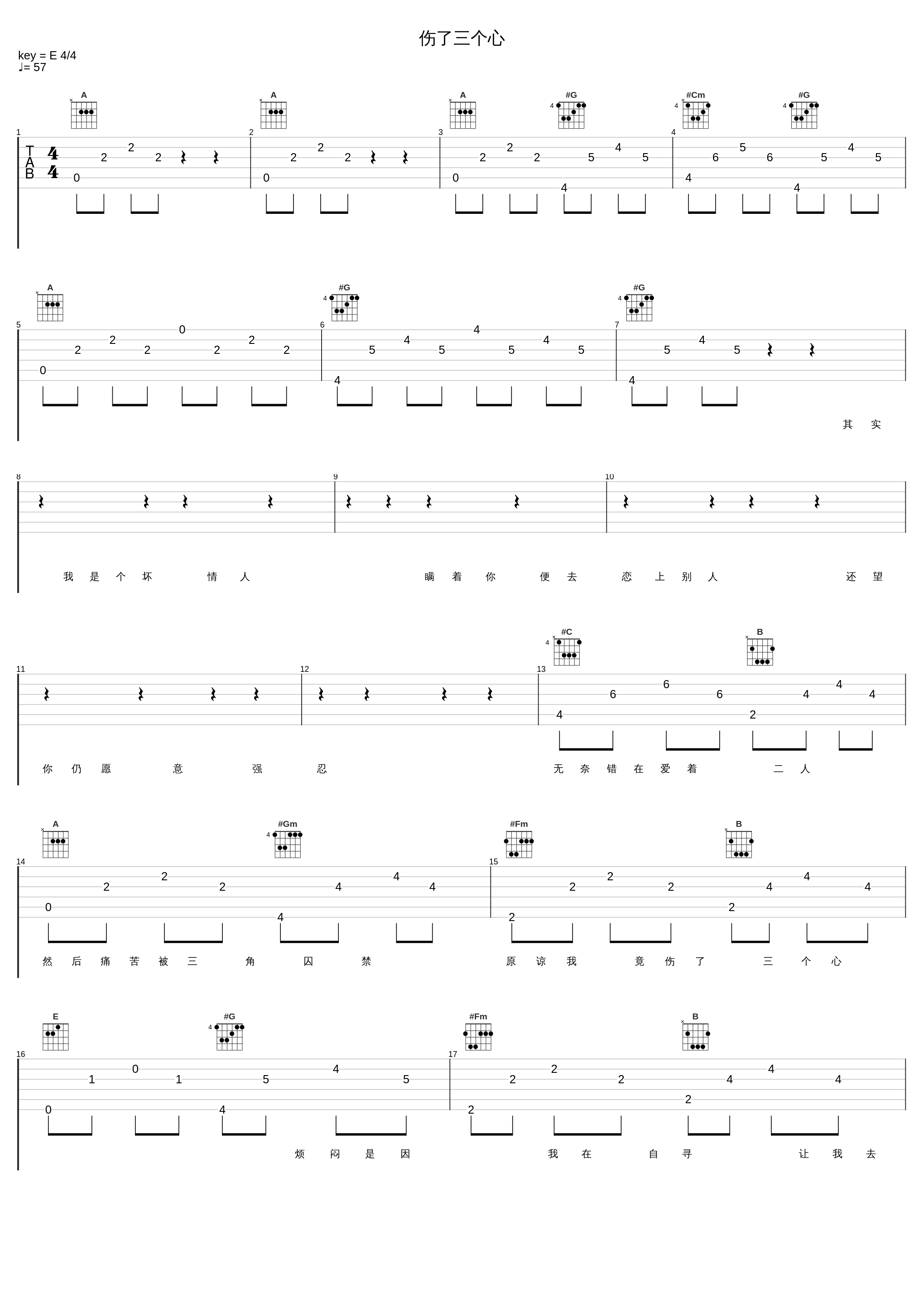 伤了三个心_梁汉文_1