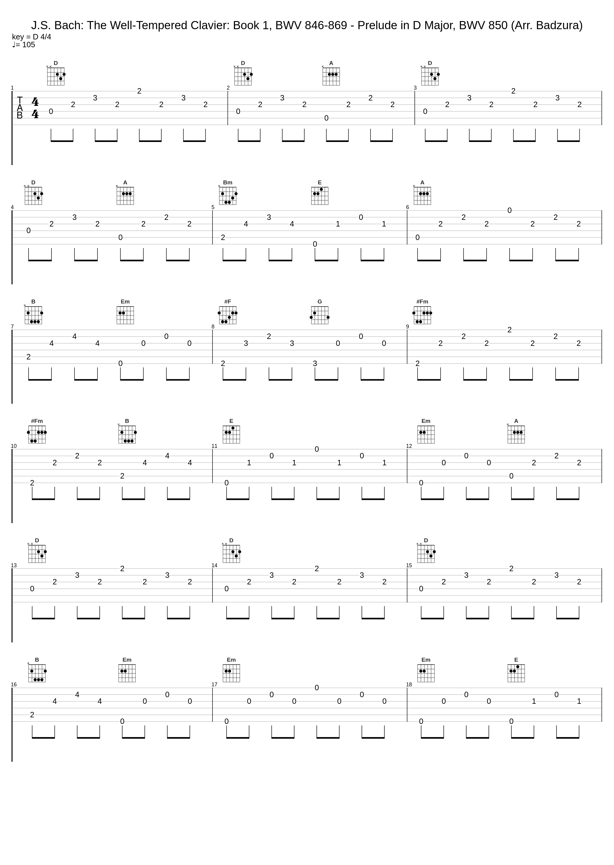 J.S. Bach: The Well-Tempered Clavier: Book 1, BWV 846-869 - Prelude in D Major, BWV 850 (Arr. Badzura)_Mari Samuelsen,Konzerthausorchester Berlin,Jonathan Stockhammer_1