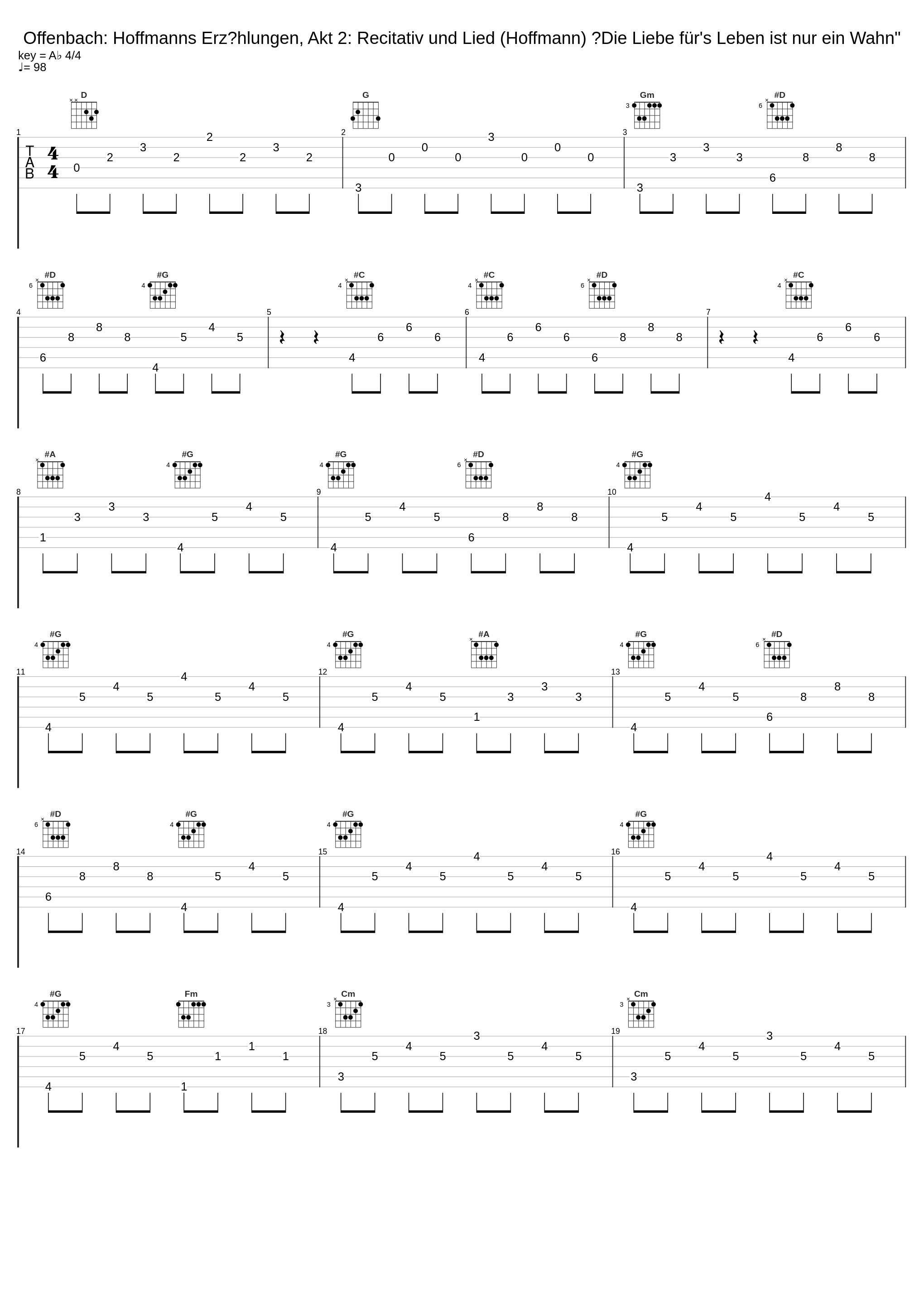 Offenbach: Hoffmanns Erzählungen, Akt 2: Recitativ und Lied (Hoffmann) „Die Liebe für's Leben ist nur ein Wahn"_Rudolf Schock,Orchester Wilhelm Schüchter_1