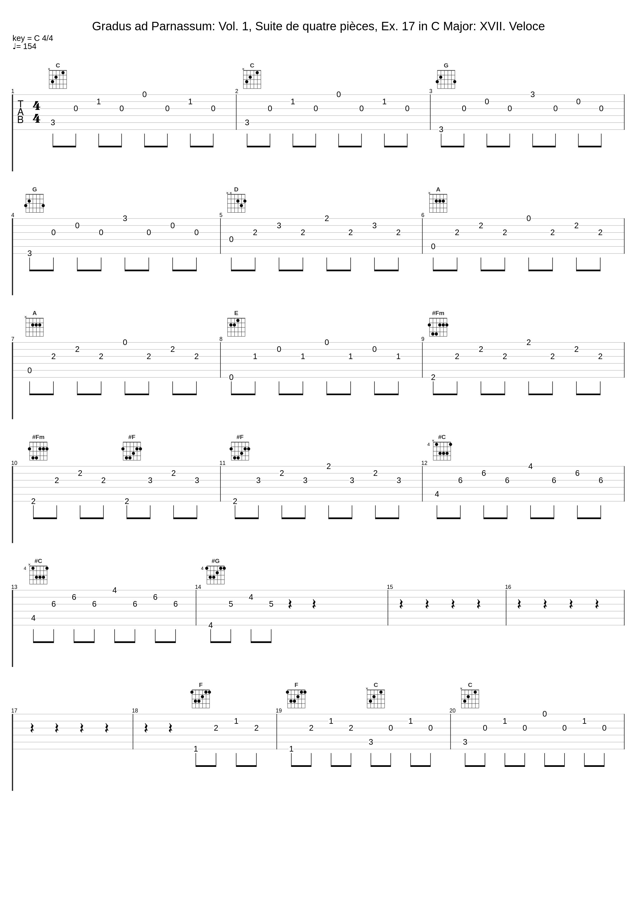 Gradus ad Parnassum: Vol. 1, Suite de quatre pièces, Ex. 17 in C Major: XVII. Veloce_Bruno Canino_1