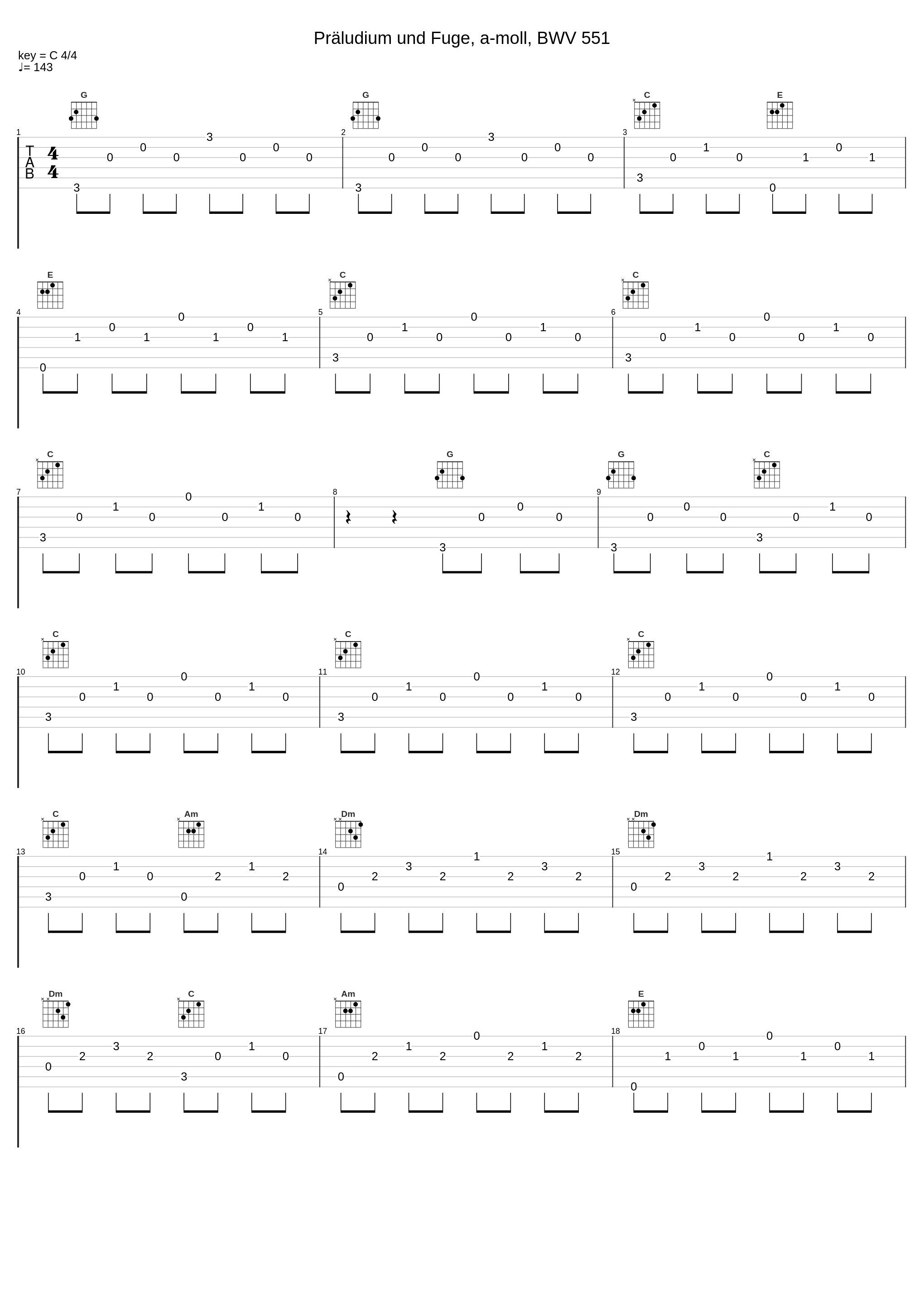 Präludium und Fuge, a-moll, BWV 551_Das Große Klassik Orchester,Johann Sebastian Bach_1