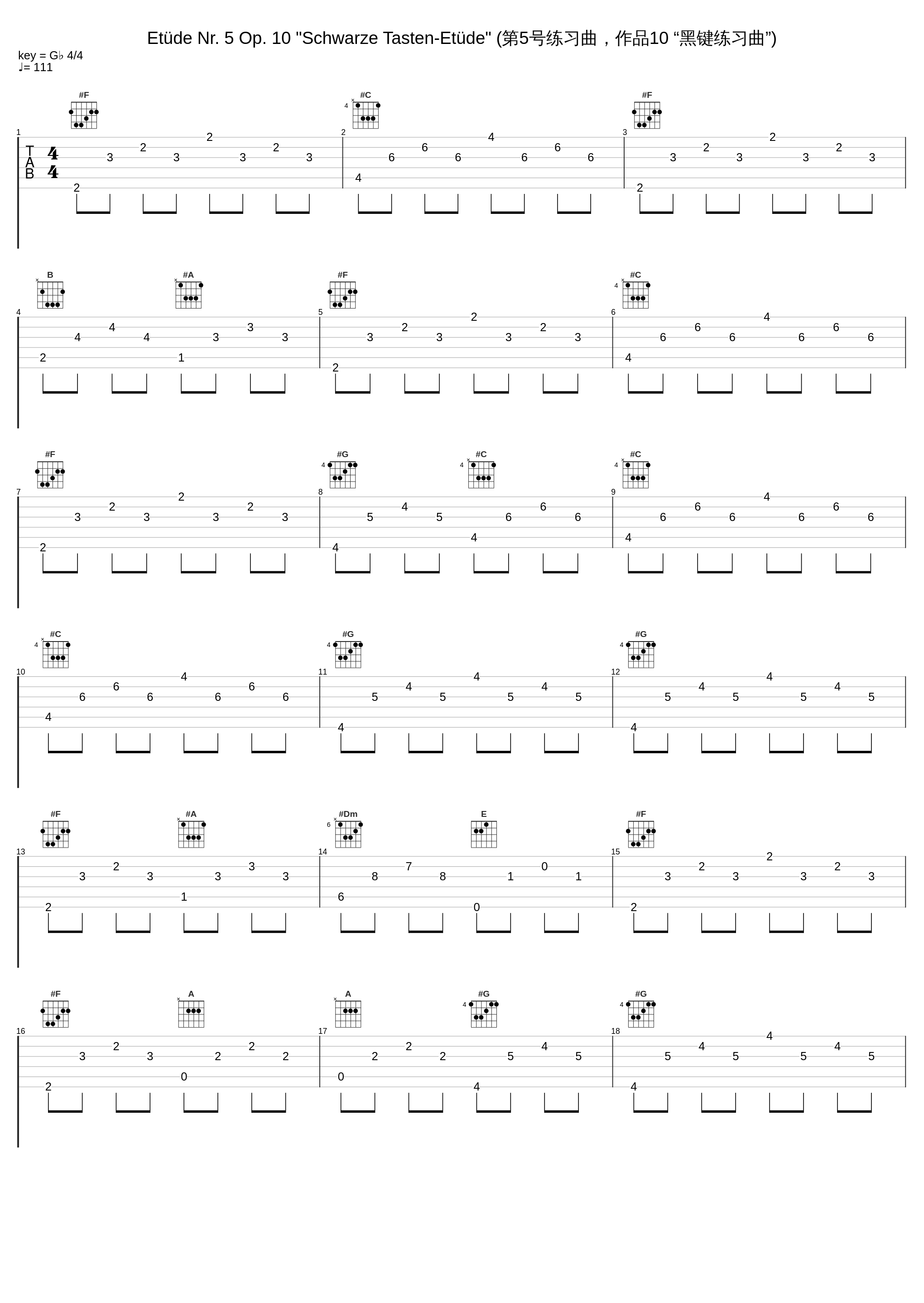 Etüde Nr. 5 Op. 10 "Schwarze Tasten-Etüde" (第5号练习曲，作品10 “黑键练习曲”)_Otto Paul Riedel_1