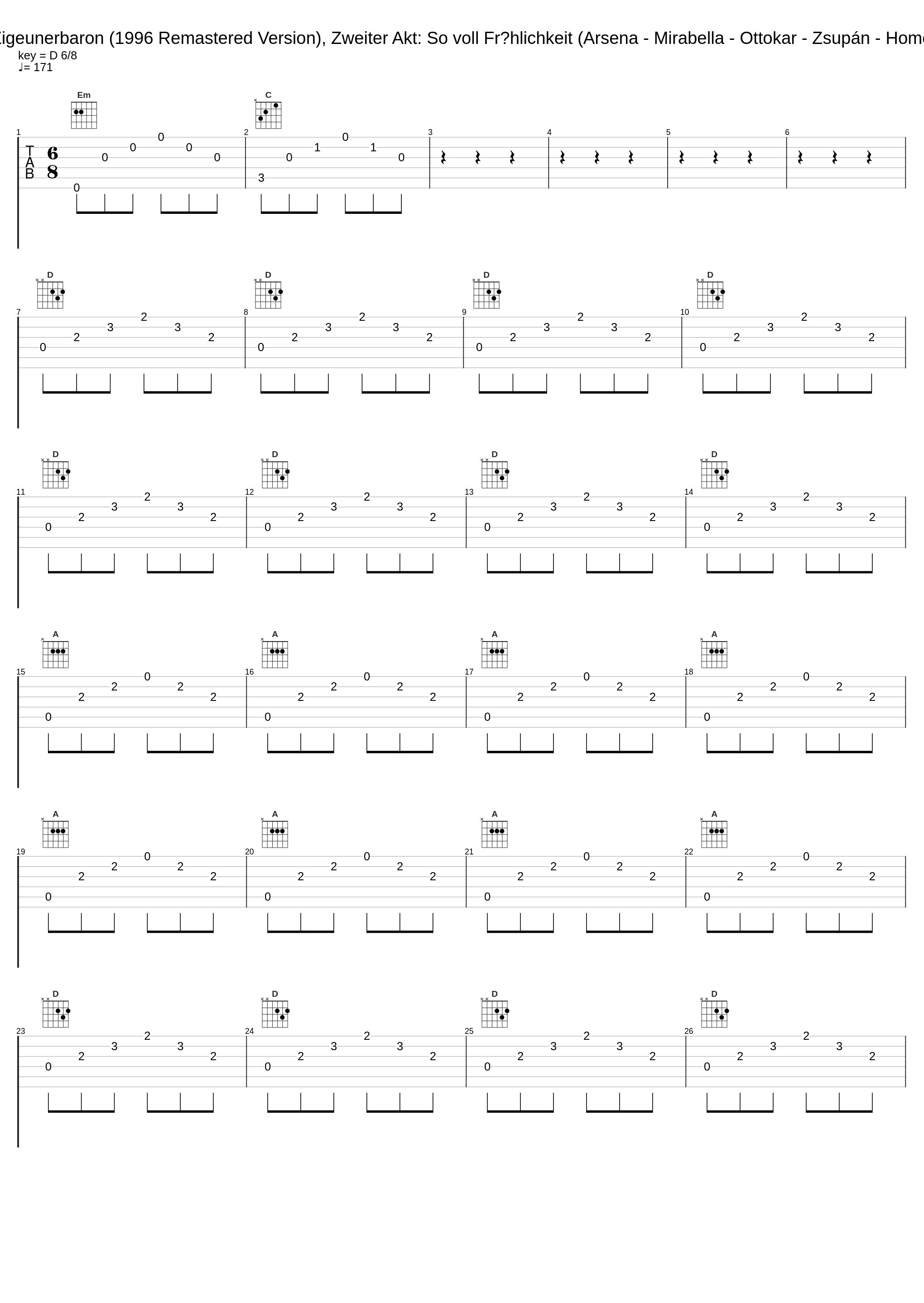 Der Zigeunerbaron (1996 Remastered Version), Zweiter Akt: So voll Fröhlichkeit (Arsena - Mirabella - Ottokar - Zsupán - Homonay)_Nicolai Gedda,Grace Bumbry,Hermann Prey,Rita Streich,Kurt Böhme,Franz Allers,Orchester der Bayerischen Staatsoper München,Gisela Litz,Biserka Cvejic,Wolfgang Anheisser,Chor der Bayerischen Staatsoper München,Willi Brokmeier_1