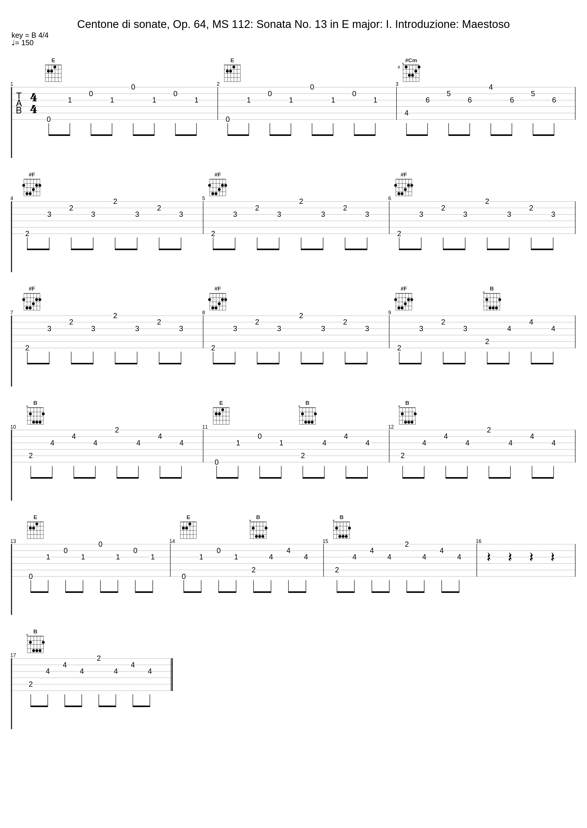 Centone di sonate, Op. 64, MS 112: Sonata No. 13 in E major: I. Introduzione: Maestoso_Luigi Alberto Bianchi_1