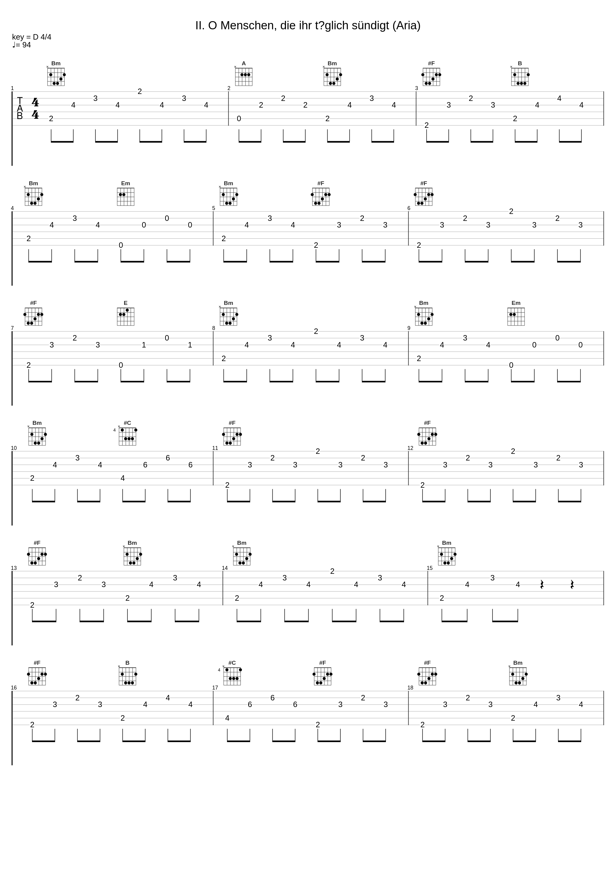 II. O Menschen, die ihr täglich sündigt (Aria)_Christoph Spering,Das Neue Orchester,Tobias Berndt,Johann Sebastian Bach_1