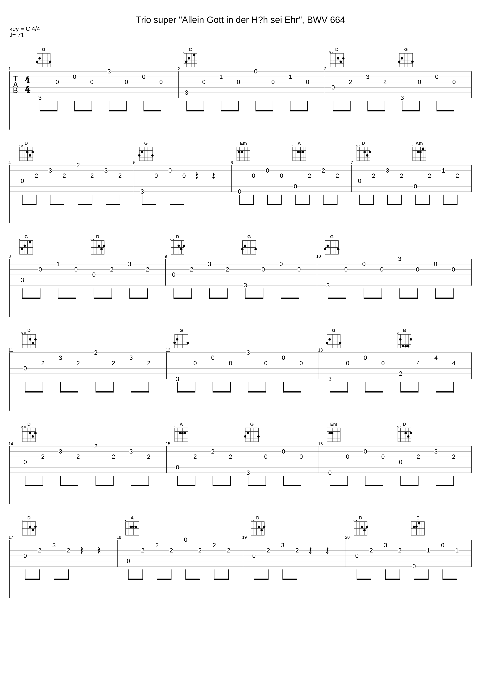 Trio super "Allein Gott in der Höh sei Ehr", BWV 664_Benjamin Alard_1