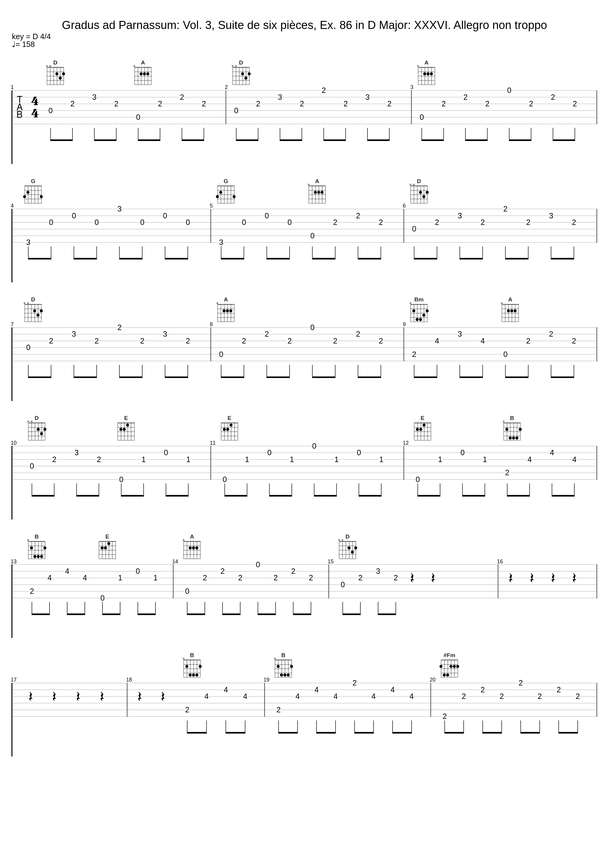 Gradus ad Parnassum: Vol. 3, Suite de six pièces, Ex. 86 in D Major: XXXVI. Allegro non troppo_Roberto Prosseda_1