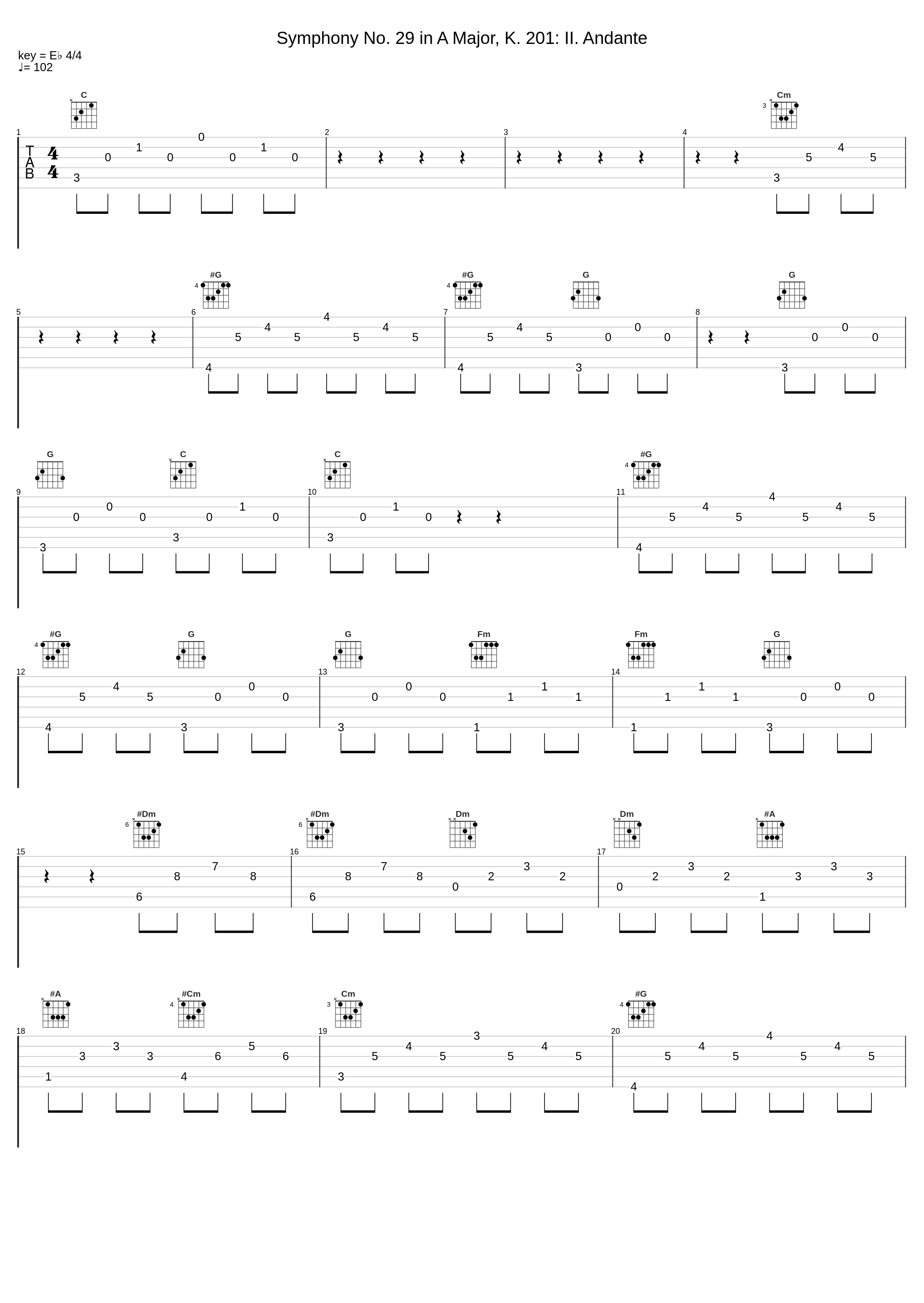 Symphony No. 29 in A Major, K. 201: II. Andante_Otto Klemperer,Kölner Rundfunk Sinfonie Orchester,Wolfgang Amadeus Mozart_1