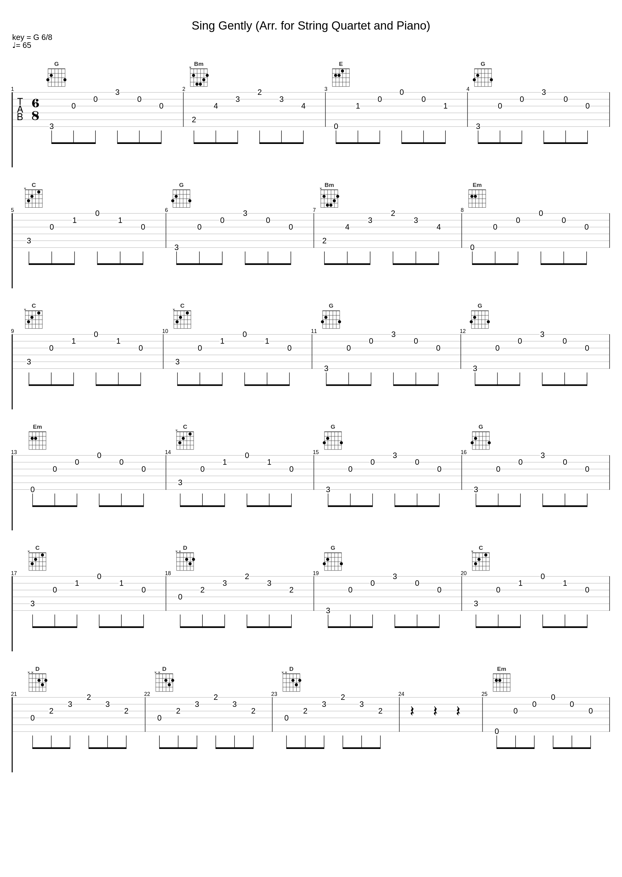 Sing Gently (Arr. for String Quartet and Piano)_Eric Whitacre,Dominic Cheli,Adam Millstein,Emma Wernig,Ben Solomonow,Max Karmazyn,Virtual Choir 6_1