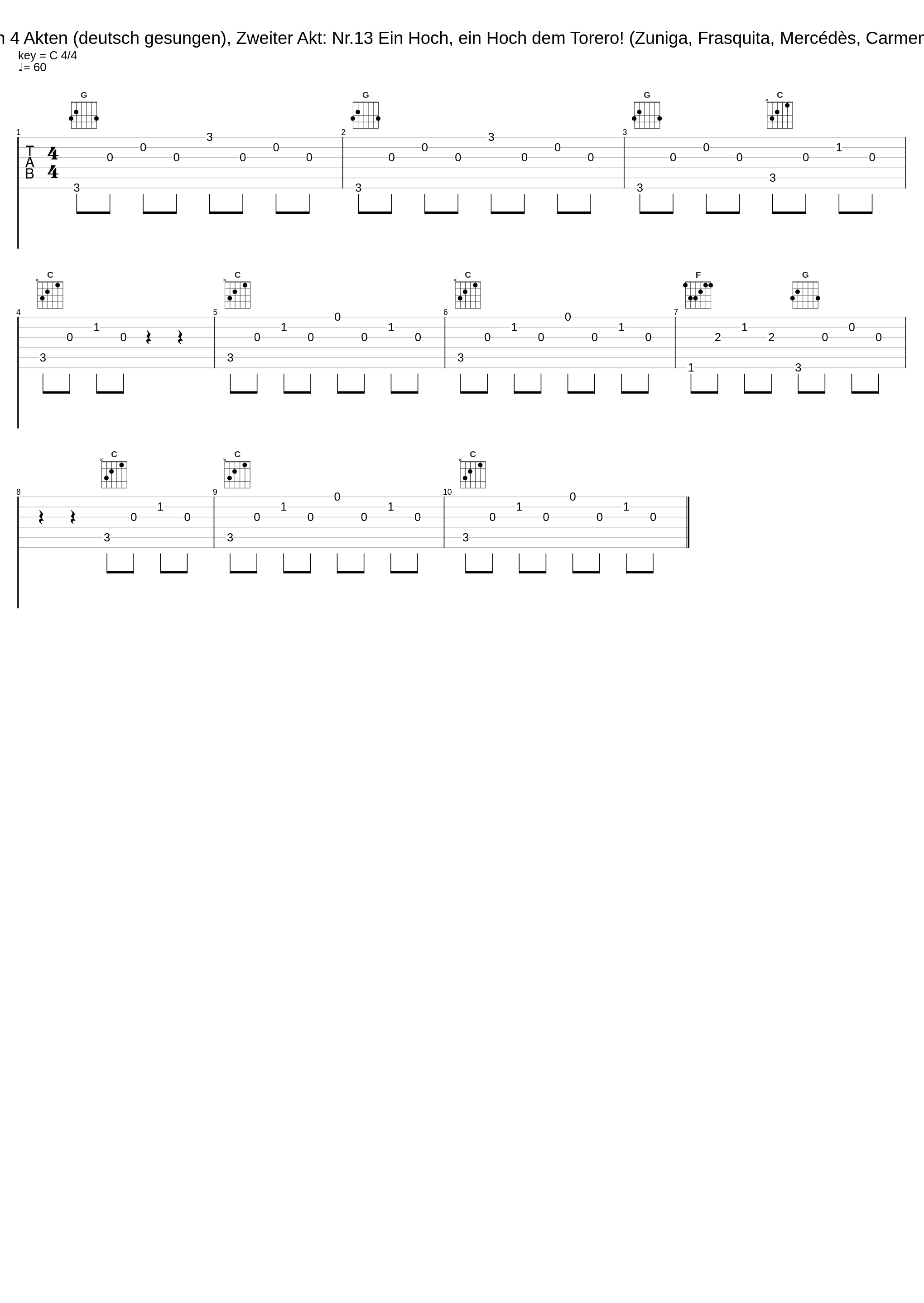 Carmen · Oper in 4 Akten (deutsch gesungen), Zweiter Akt: Nr.13 Ein Hoch, ein Hoch dem Torero! (Zuniga, Frasquita, Mercédès, Carmen, Moralès, Chor)_Rudolf Schock,Hermann Prey,Karl-Ernst Mercker,Leopold Clam,Iwan Rebroff,Georg Völker,Melitta Muszely,Christa Ludwig,Ursula Schirrmacher,Ursula Gust,Chor der Deutschen Oper Berlin,Hermann Lüddecke,Schöneberger Sängerknaben,Horst Stein,Ber_1