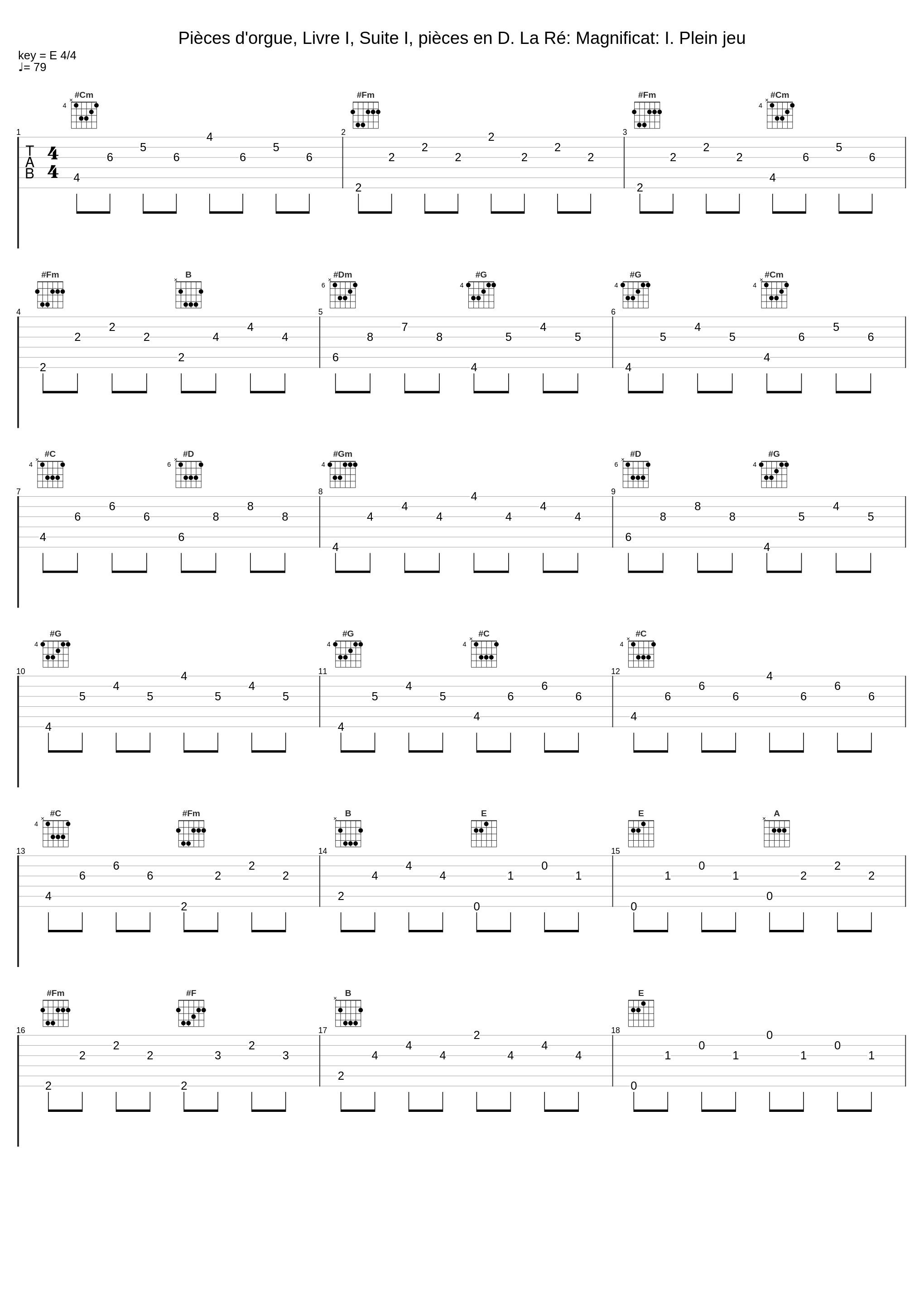 Pièces d'orgue, Livre I, Suite I, pièces en D. La Ré: Magnificat: I. Plein jeu_Frederic Desenclos,Jean-François Dandrieu_1