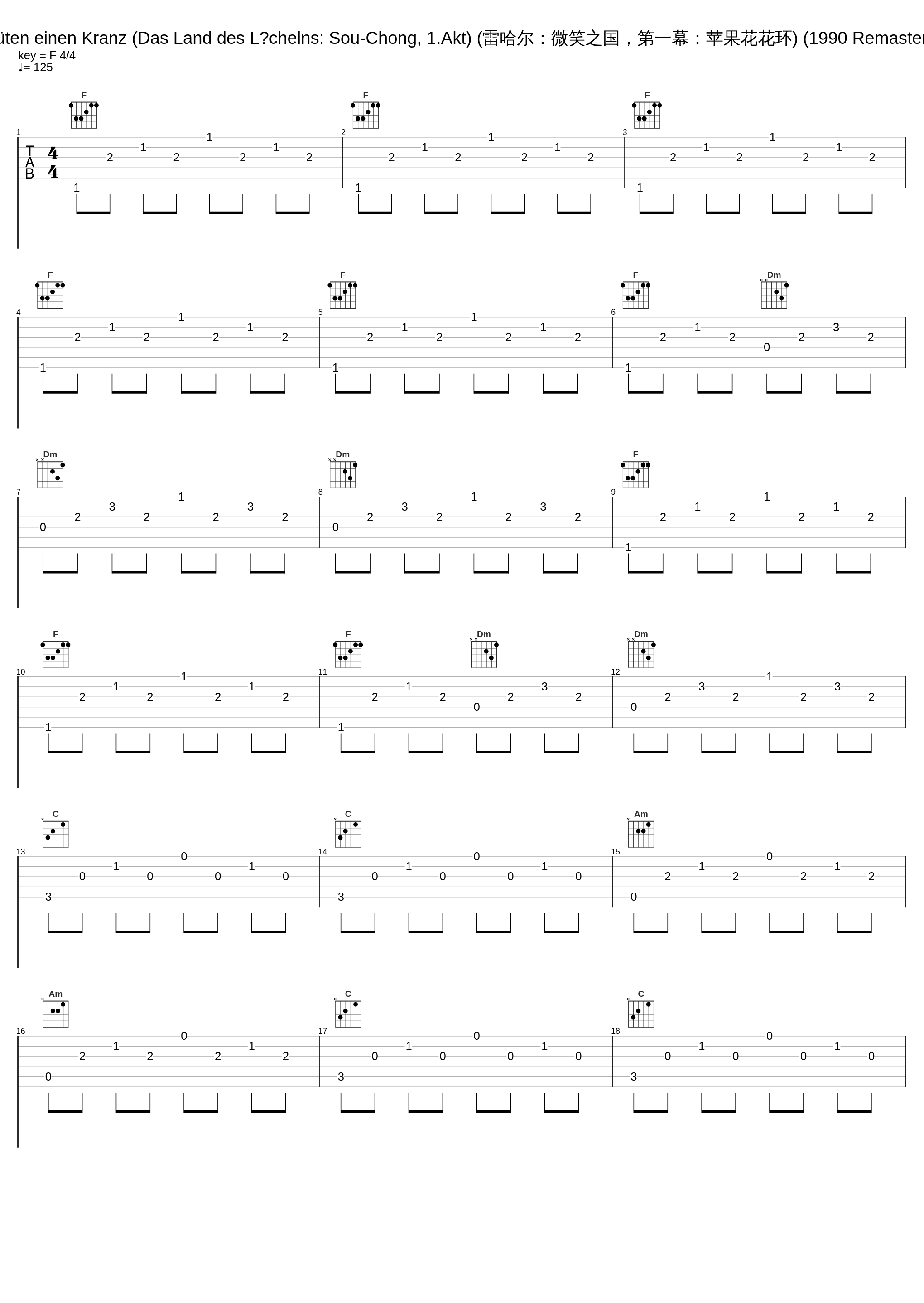 Von Apfelblüten einen Kranz (Das Land des Lächelns: Sou-Chong, 1.Akt) (雷哈尔：微笑之国，第一幕：苹果花花环) (1990 Remastered Version)_Fritz Wunderlich,Symphonie-Orchester Graunke,Carl Michalski_1