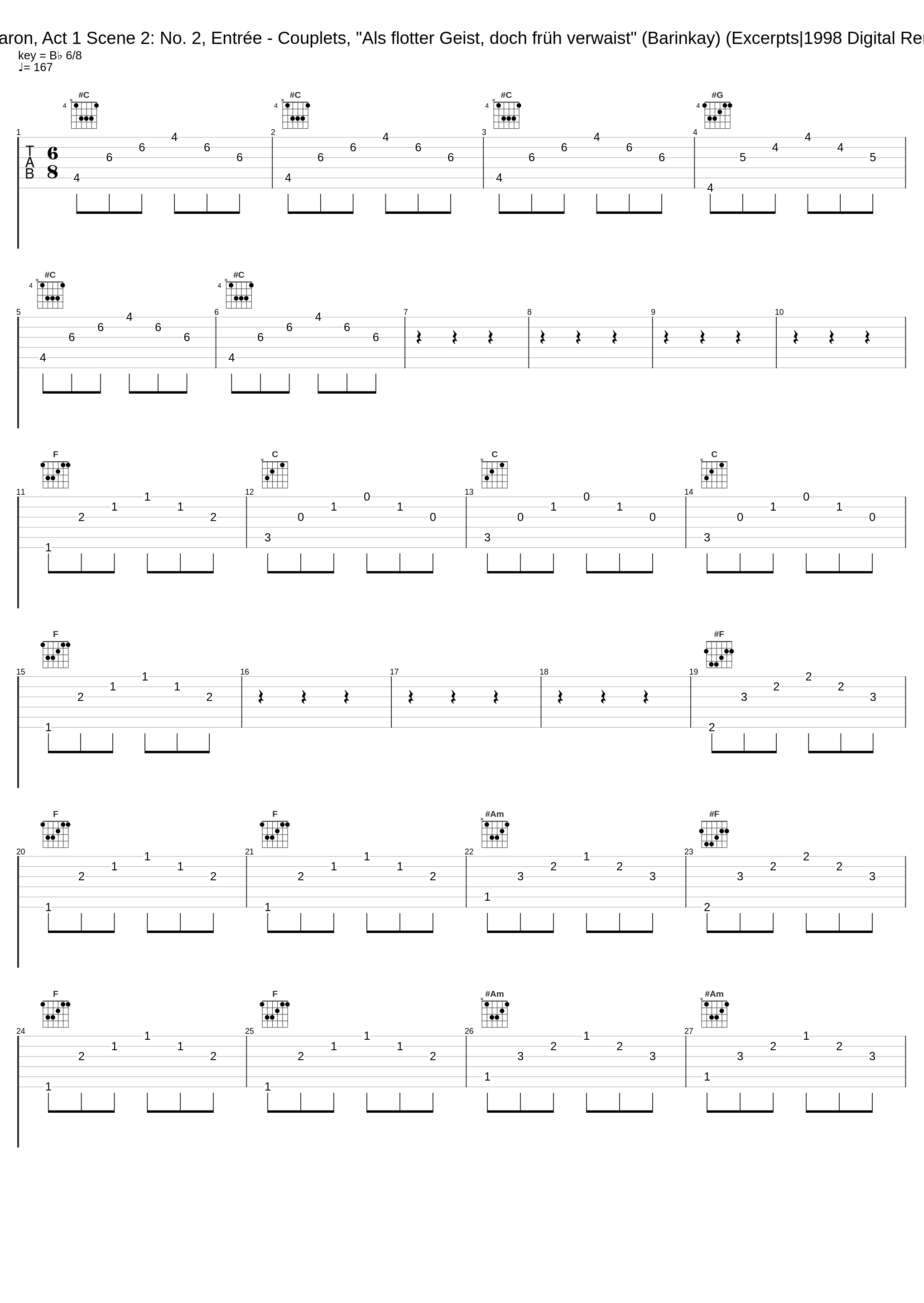 Strauss Jr., J.: Der Zigeunerbaron, Act 1 Scene 2: No. 2, Entrée - Couplets, "Als flotter Geist, doch früh verwaist" (Barinkay) (Excerpts|1998 Digital Remaster|Barinkay, Chor, 1. Akt)_Hermann Prey,Chor der Bayerischen Staatsoper München,Symphonie-Orchester Graunke,Franz Allers_1