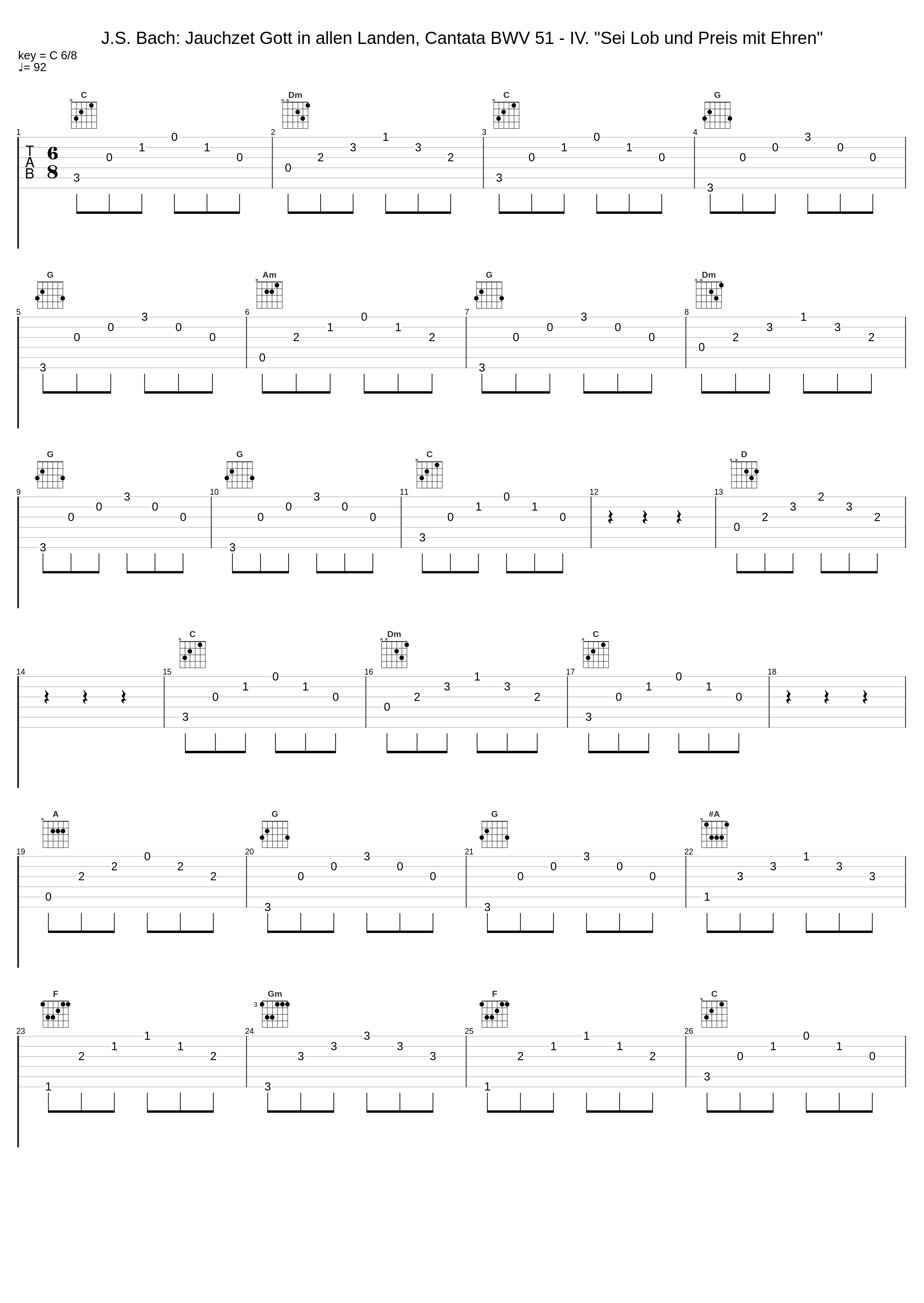 J.S. Bach: Jauchzet Gott in allen Landen, Cantata BWV 51 - IV. "Sei Lob und Preis mit Ehren"_Münchener Bach-Orchester,Karl Richter,Münchener Bach-Chor_1