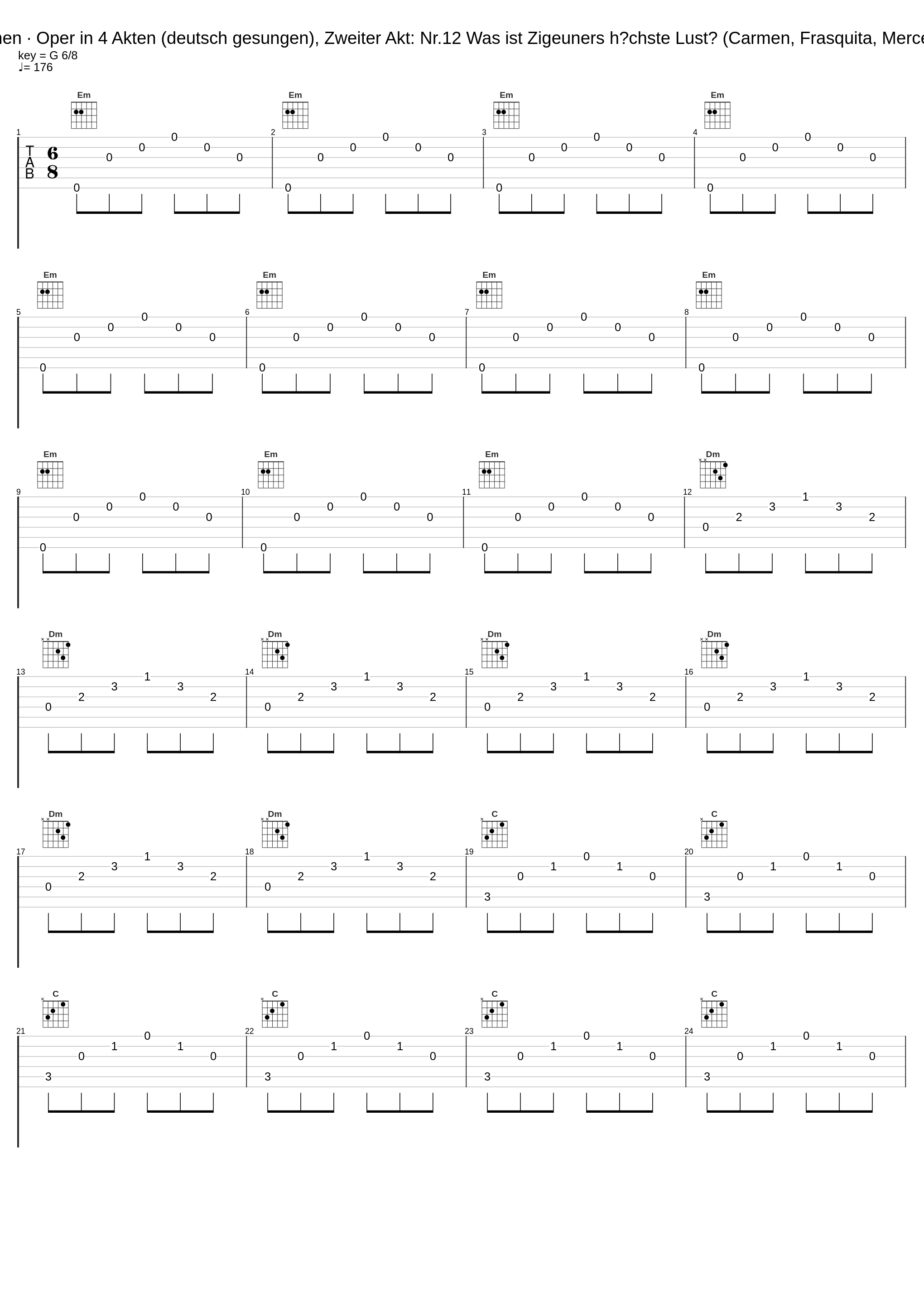 Carmen · Oper in 4 Akten (deutsch gesungen), Zweiter Akt: Nr.12 Was ist Zigeuners höchste Lust? (Carmen, Frasquita, Mercédès)_Rudolf Schock,Hermann Prey,Karl-Ernst Mercker,Leopold Clam,Iwan Rebroff,Georg Völker,Melitta Muszely,Christa Ludwig,Ursula Schirrmacher,Ursula Gust,Chor der Deutschen Oper Berlin,Hermann Lüddecke,Schöneberger Sängerknaben,Horst Stein,Ber_1