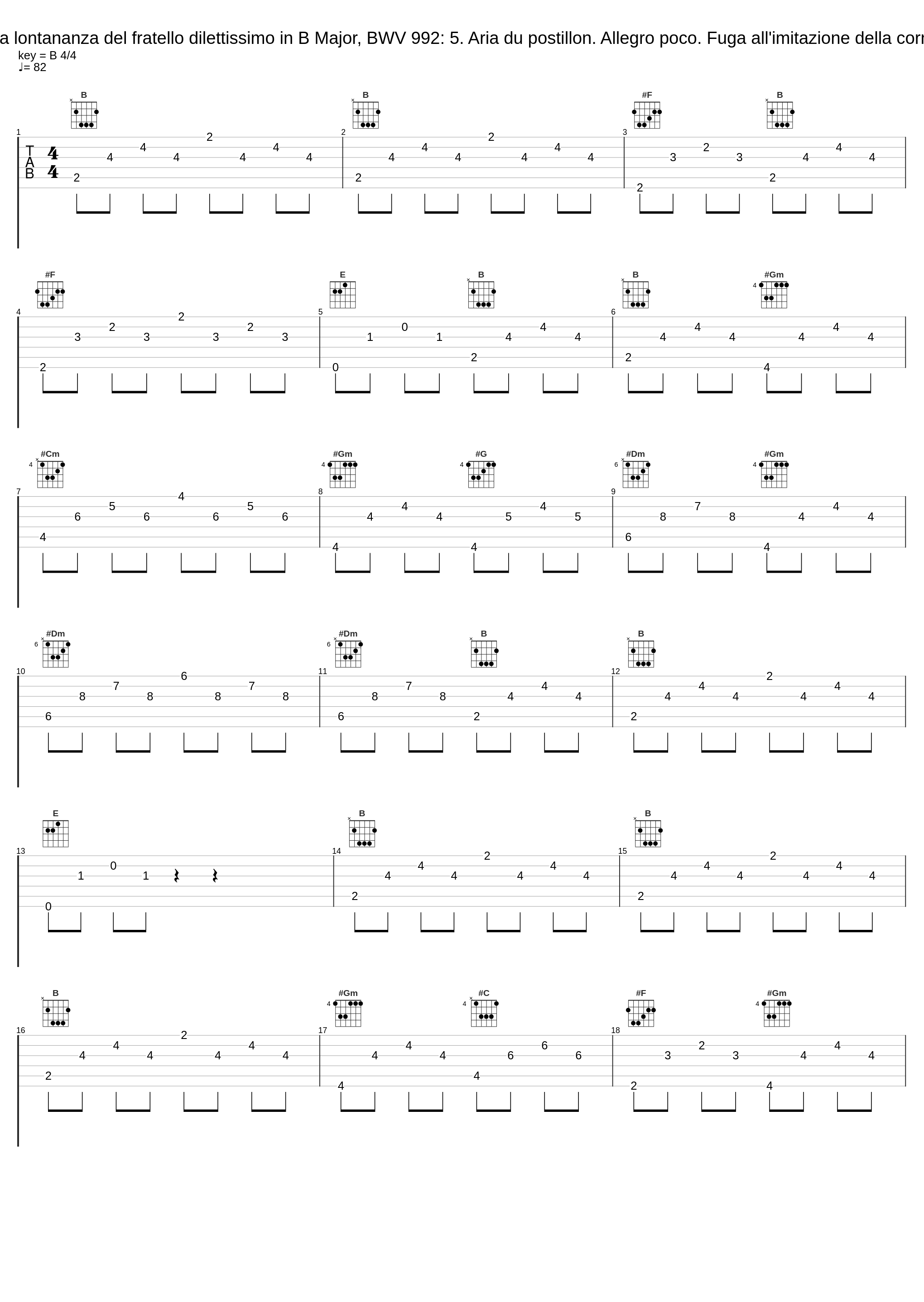 Capriccio B sopra la lontananza del fratello dilettissimo in B Major, BWV 992: 5. Aria du postillon. Allegro poco. Fuga all'imitazione della cornetta di postiglione._Benjamin Alard_1